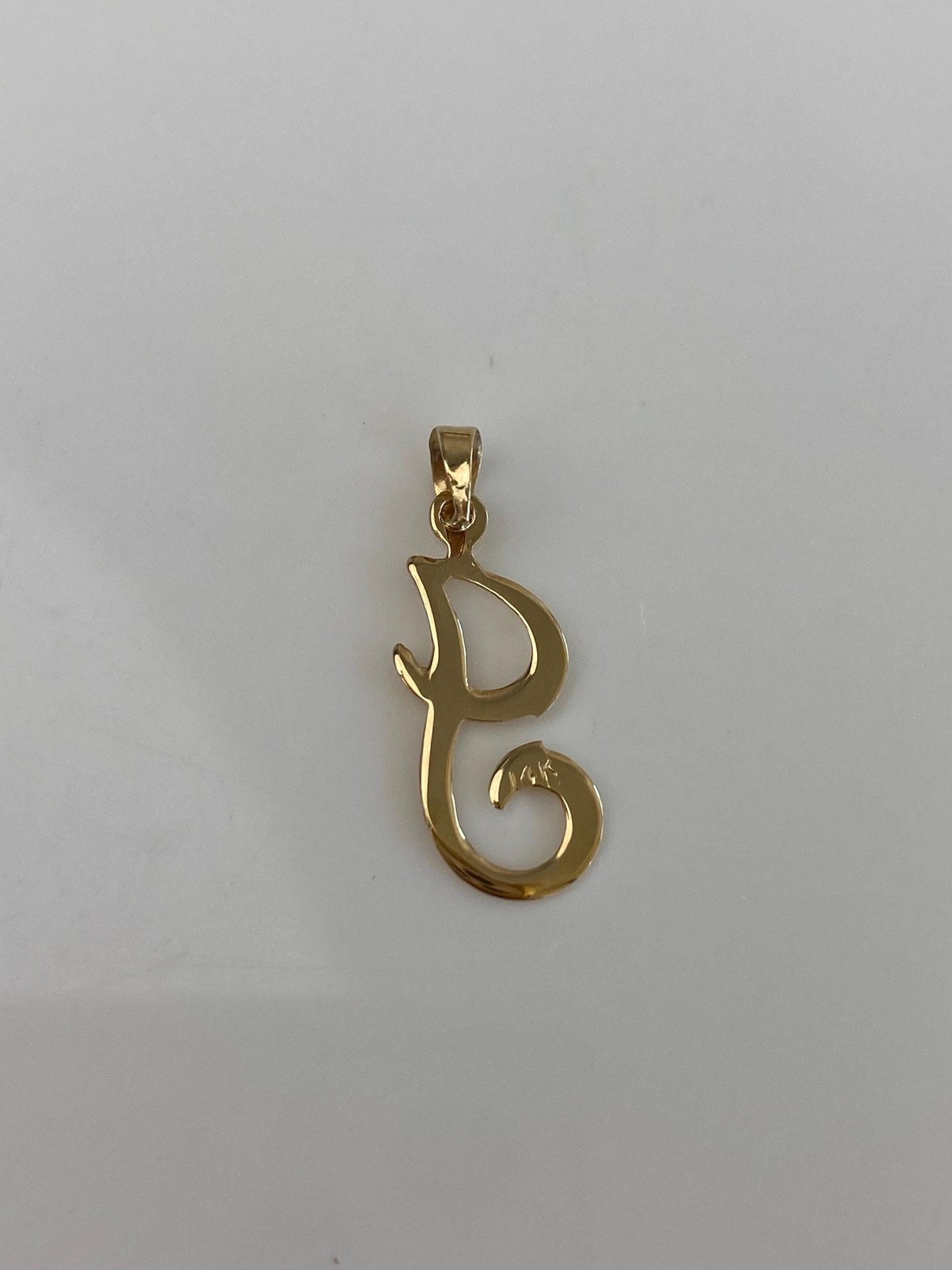 Vintage Solid 14k Yellow Gold Initial 'J' Charm
