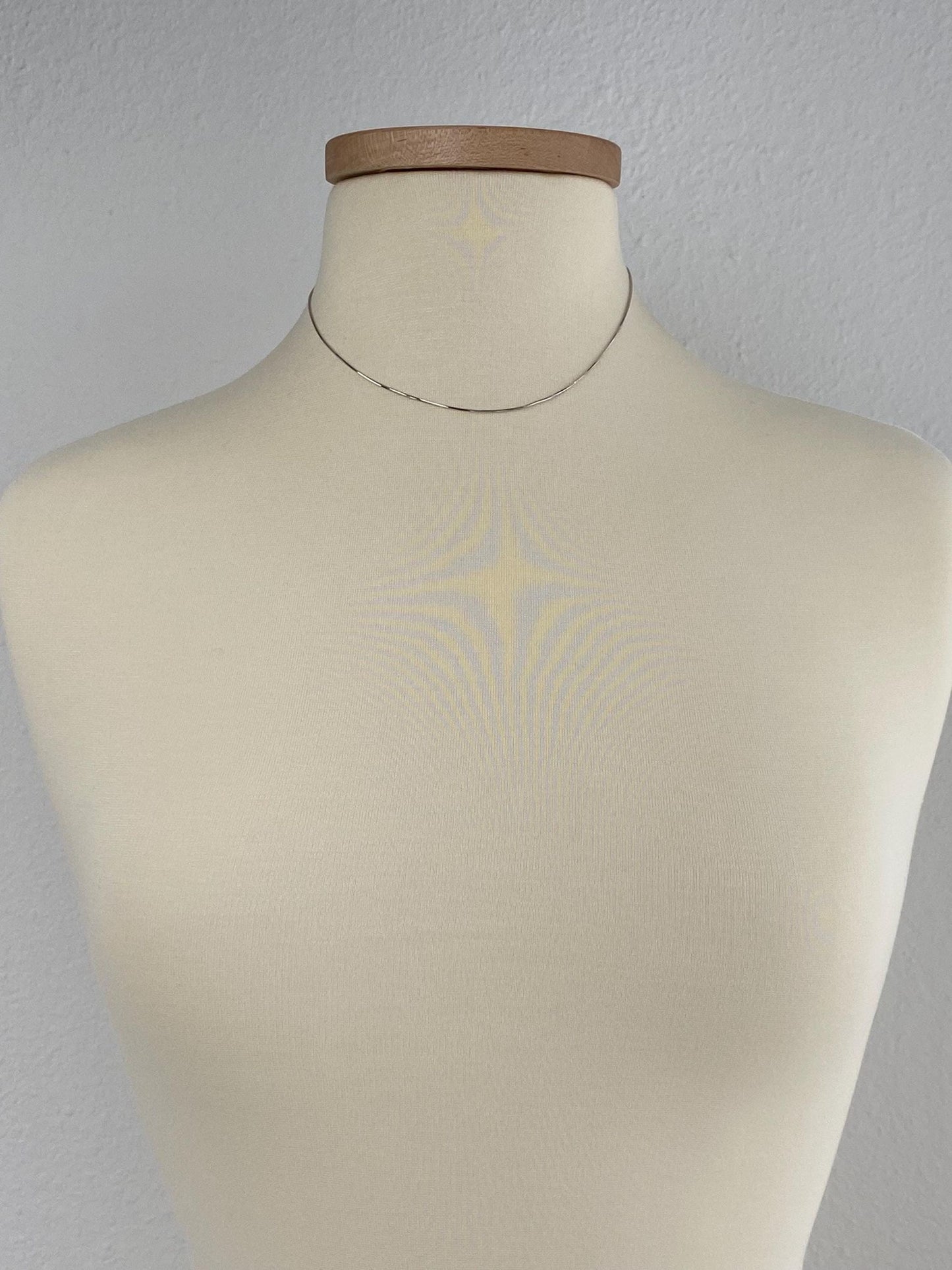 Vintage Solid 14k White Gold Square Snake Chain Necklace - 16.25 inches
