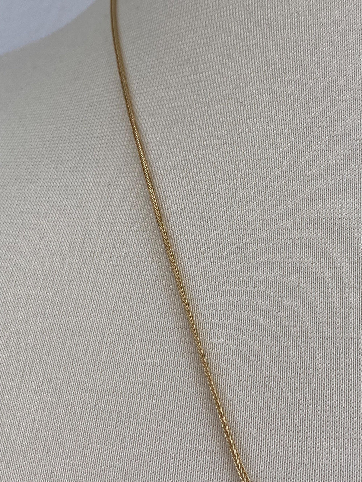 Vintage Solid 14k Yellow Gold Wheat Chain Necklace - 23.5 inches