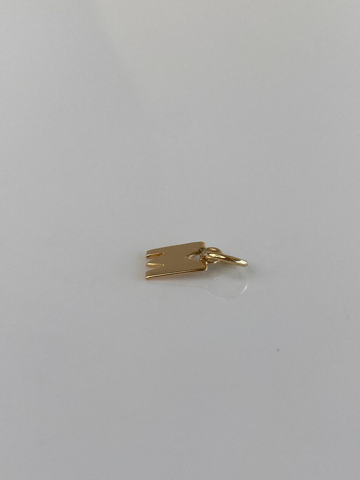 Solid 14k Yellow Gold Initial 'M' Charm