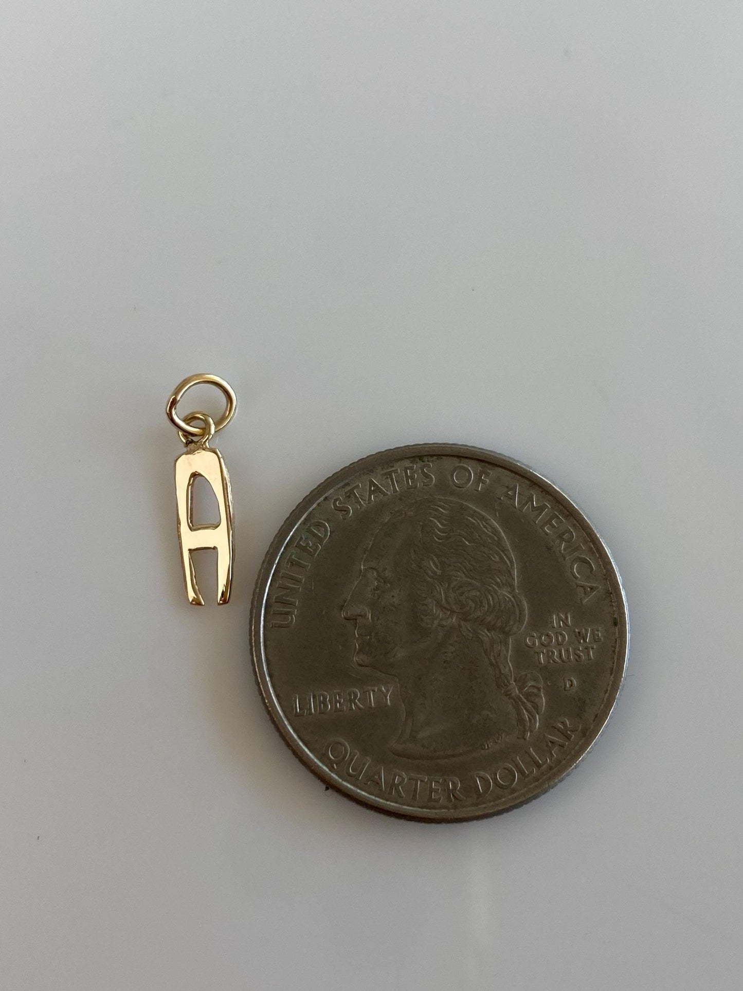 Vintage Solid 14k Yellow Gold Initial 'A' Charm
