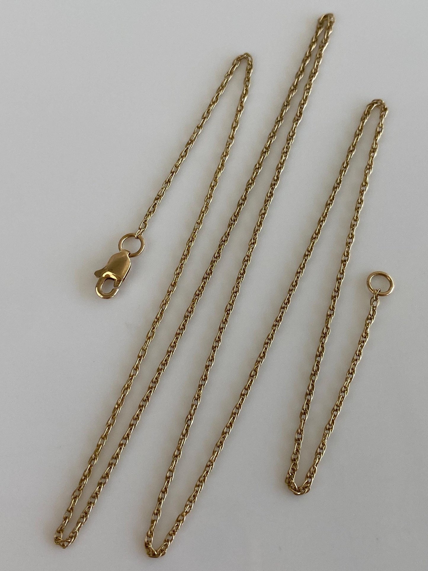 Vintage Solid 14k Yellow Gold Chain Necklace - 19.25 inches