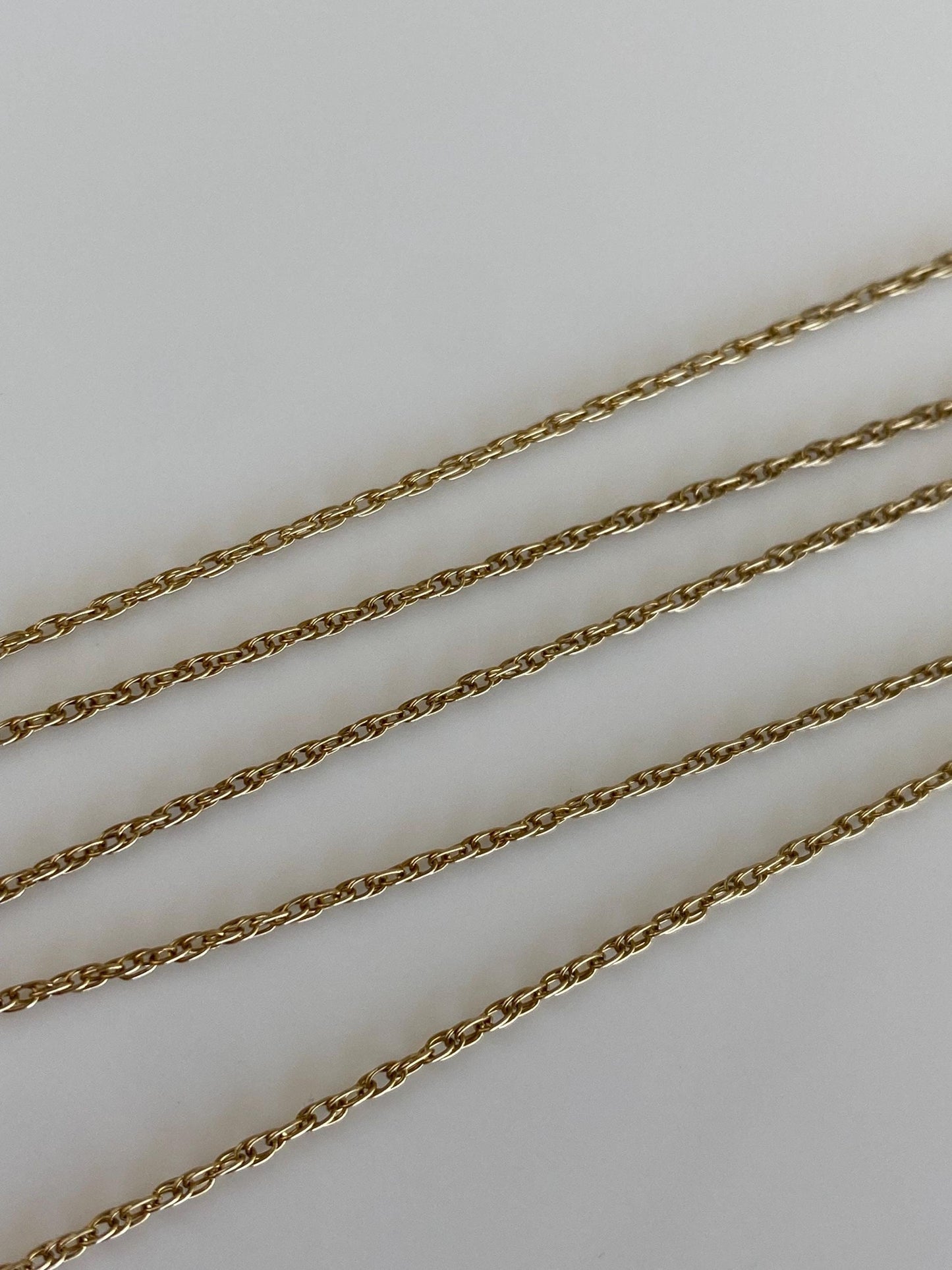 Vintage Solid 14k Yellow Gold Chain Necklace - 19.25 inches