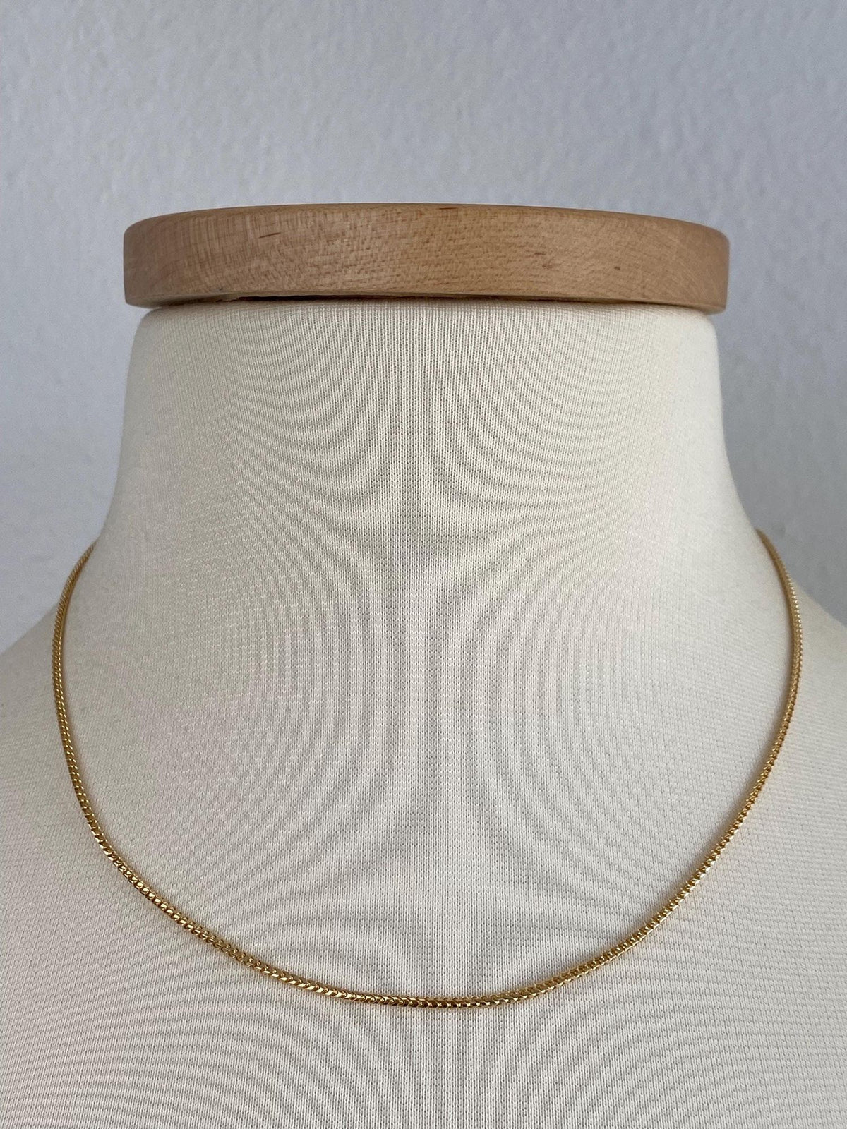 Solid 14k Yellow Gold Square Wheat Franco Chain Necklace - 18.25 inches