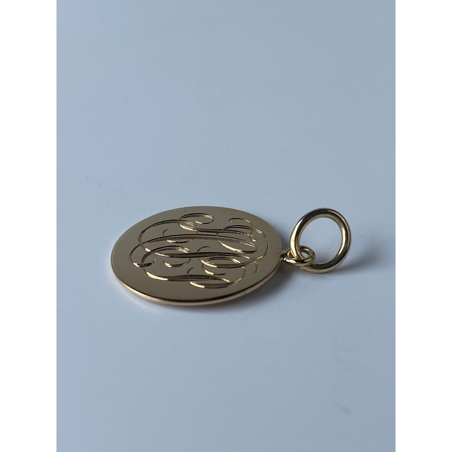 Solid 14k Yellow Gold Monogram Cufflink Conversion Charm