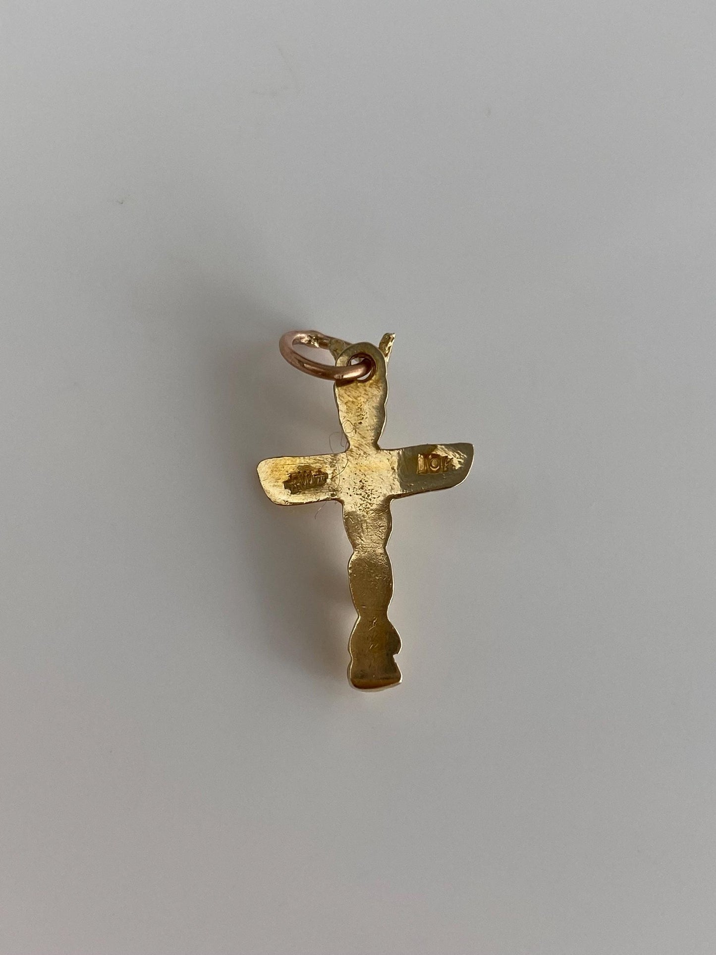 Vintage Solid 10k Yellow Gold Totem Pole Charm