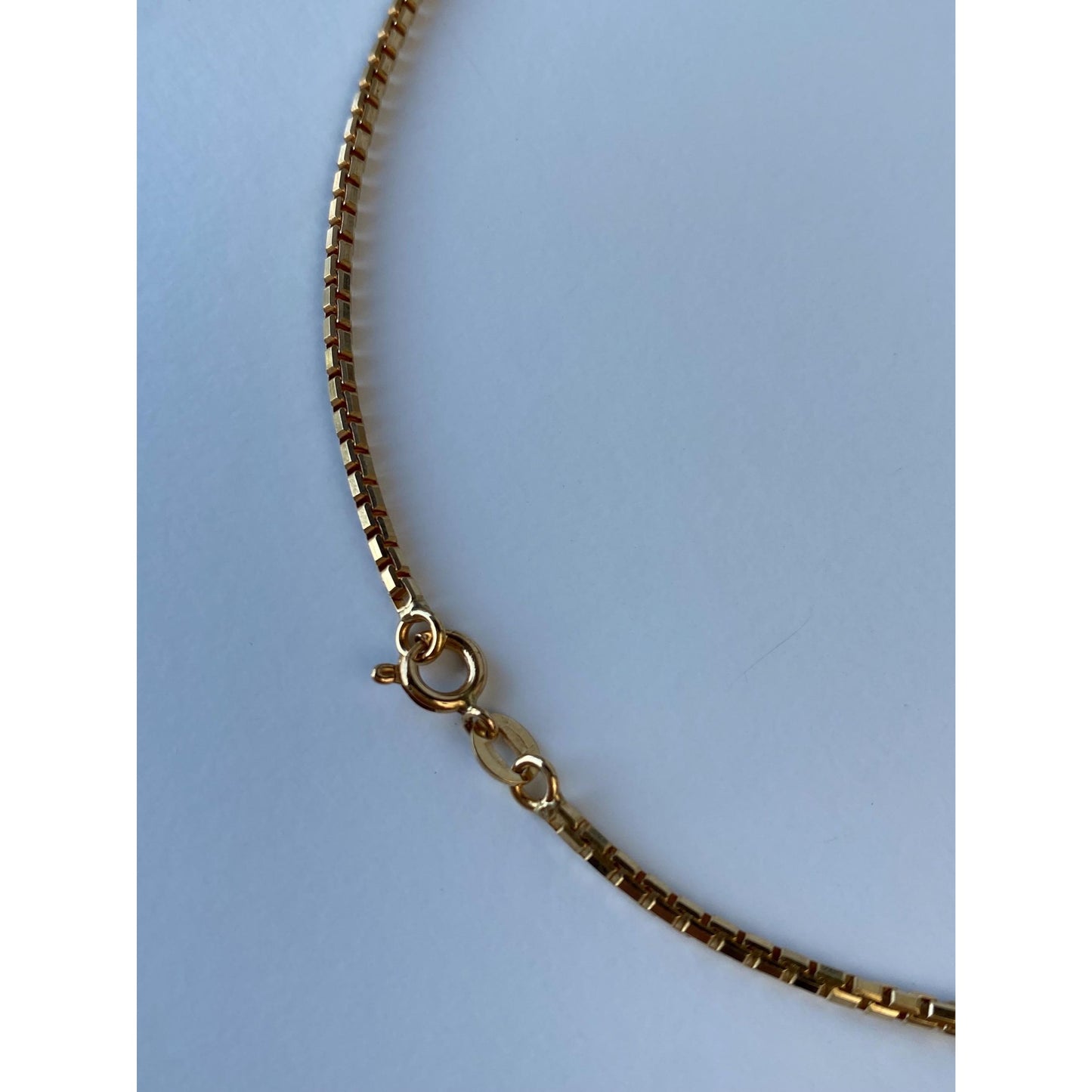 Solid 18k Yellow Gold Chunky Box Chain Necklace - 19.75 inches