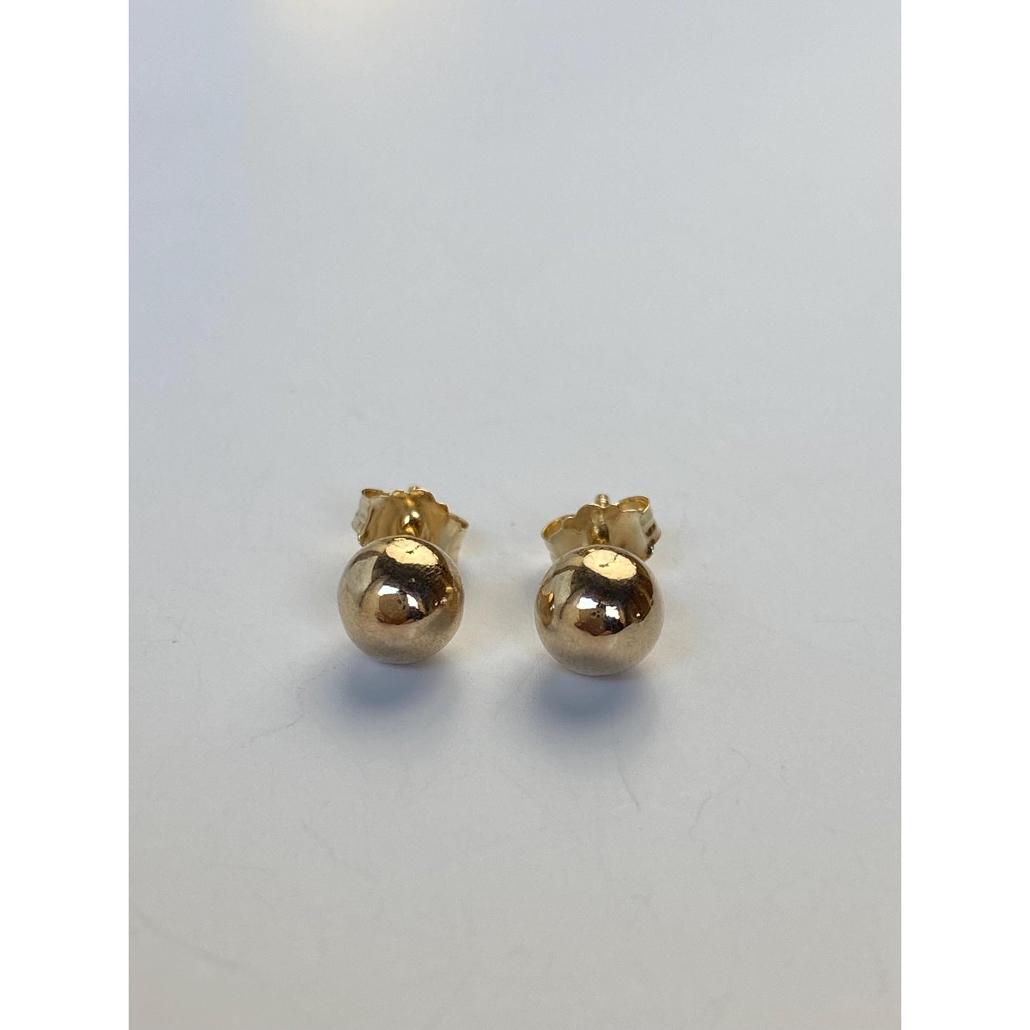 Vintage 14k Yellow Gold Ball Stud Earrings