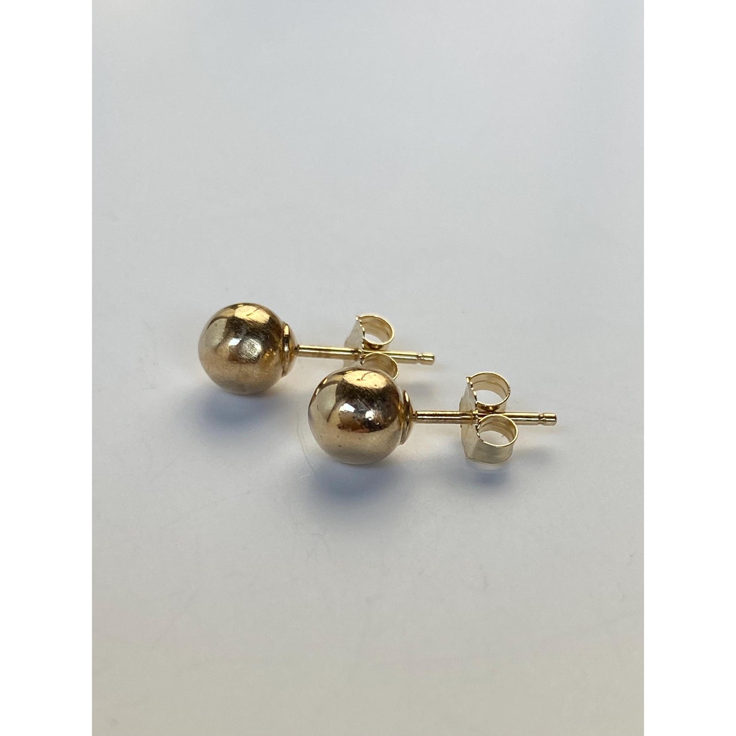 Vintage 14k Yellow Gold Ball Stud Earrings