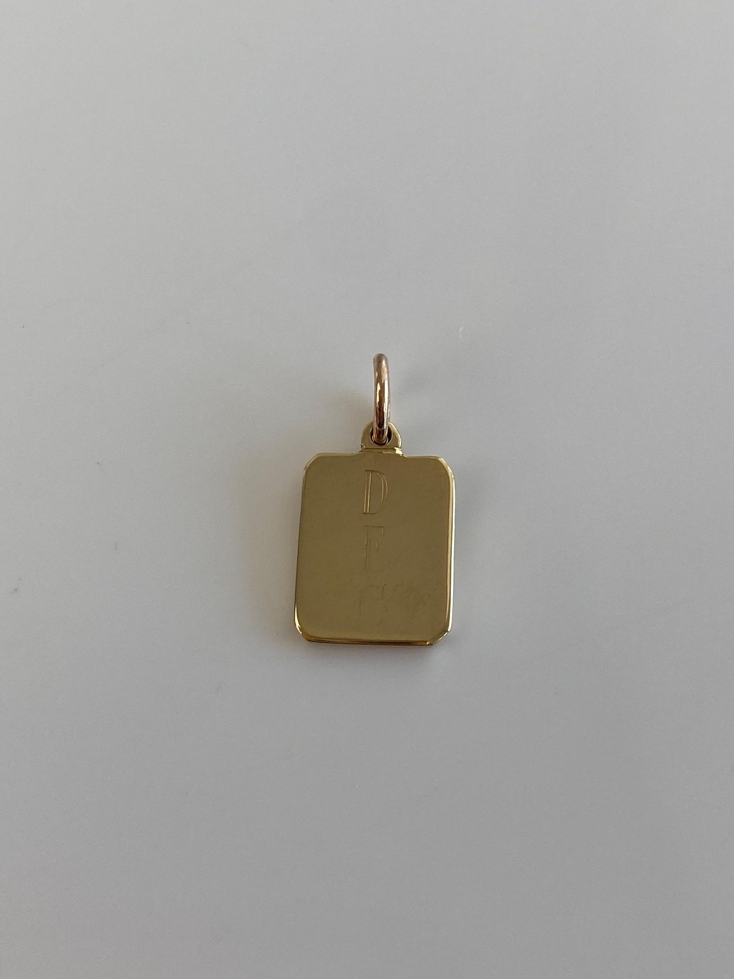 Vintage Solid 12k Yellow Gold Initial DEA Charm