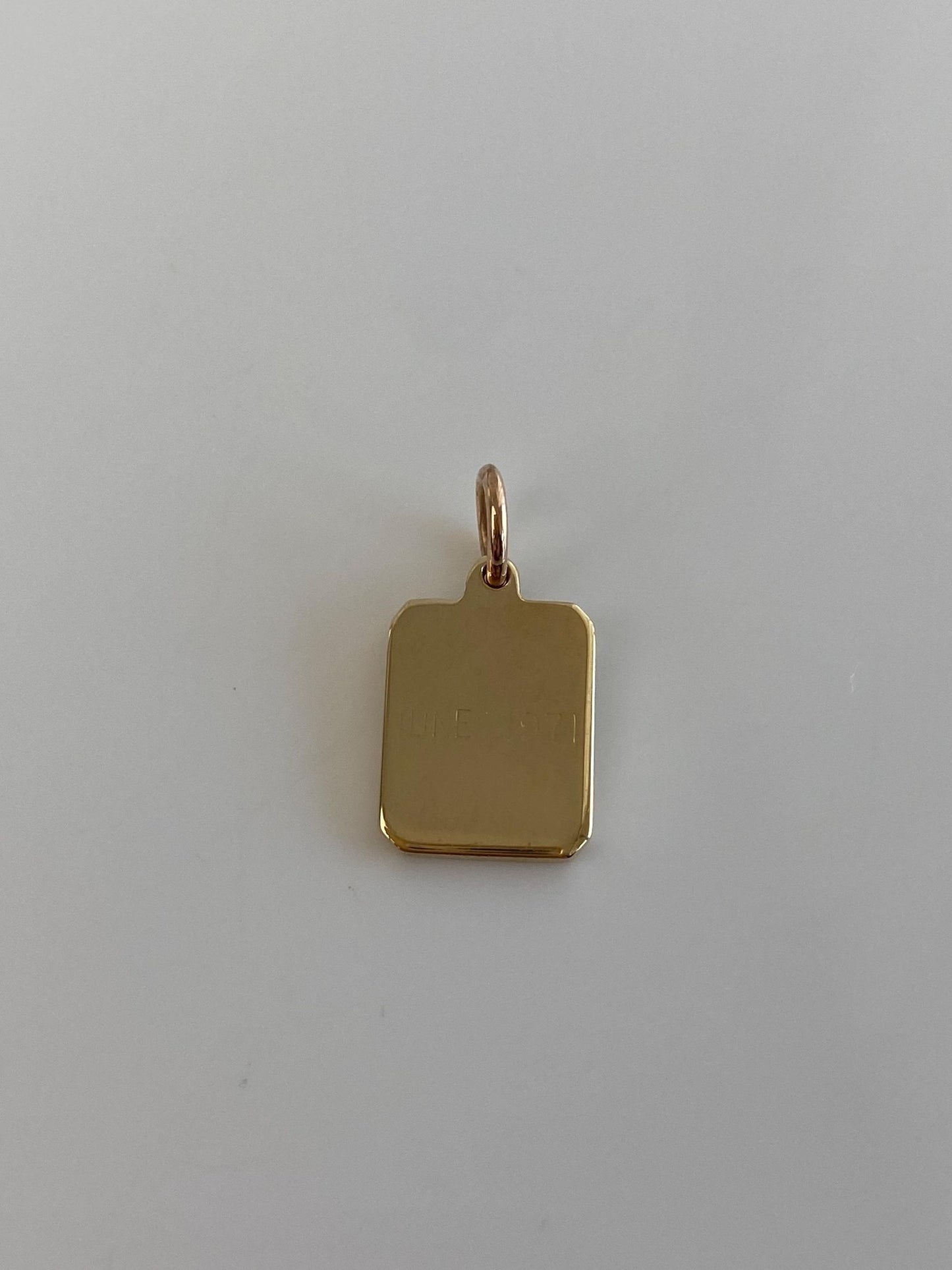 Vintage Solid 12k Yellow Gold Initial DEA Charm