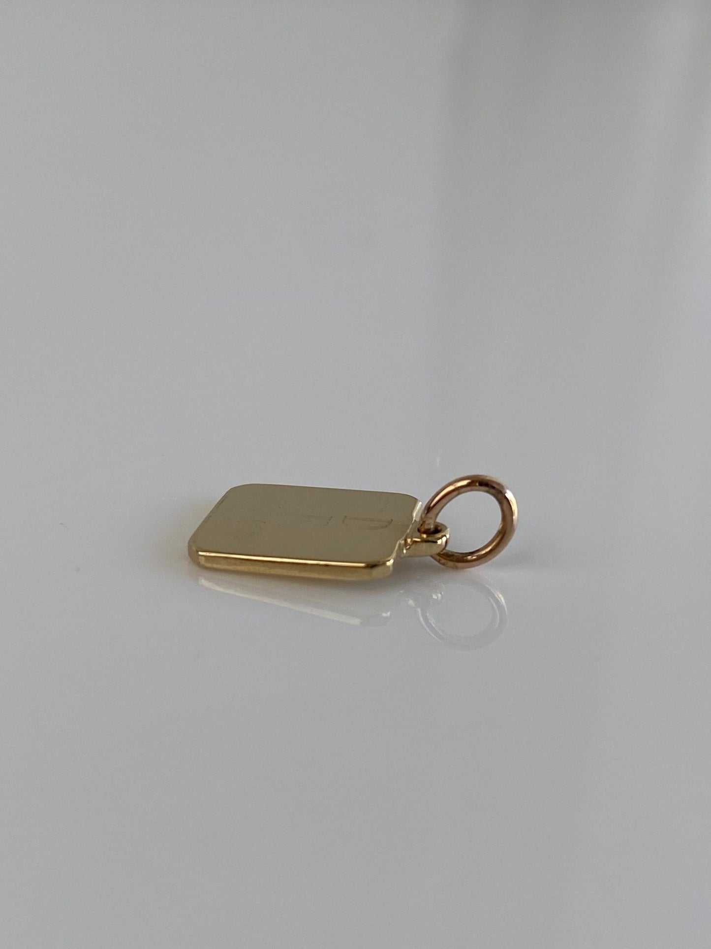 Vintage Solid 12k Yellow Gold Initial DEA Charm
