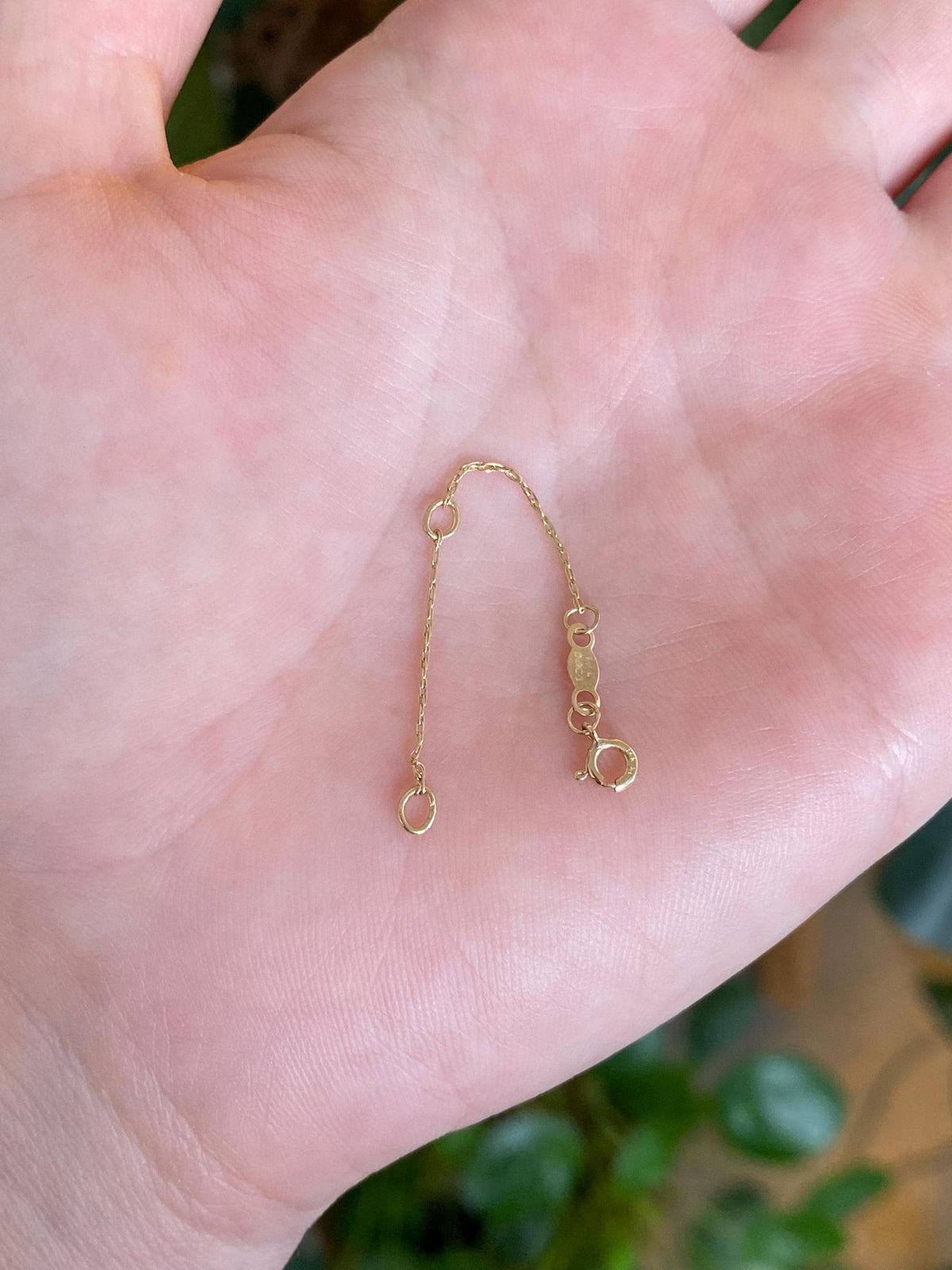 Vintage Solid 14k Yellow Gold Dainty Chain Extender - 2.5 inches