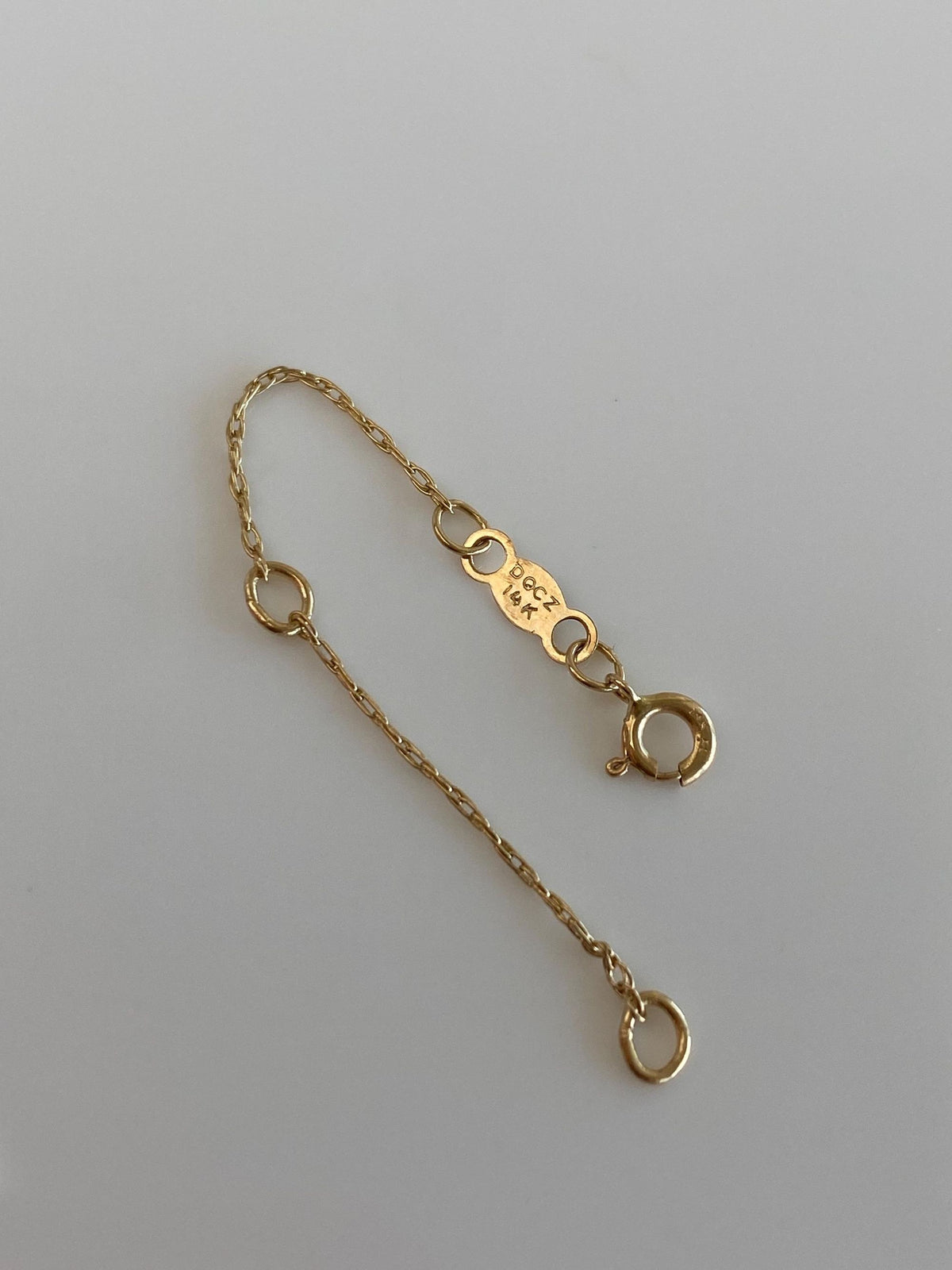 Vintage Solid 14k Yellow Gold Dainty Chain Extender - 2.5 inches