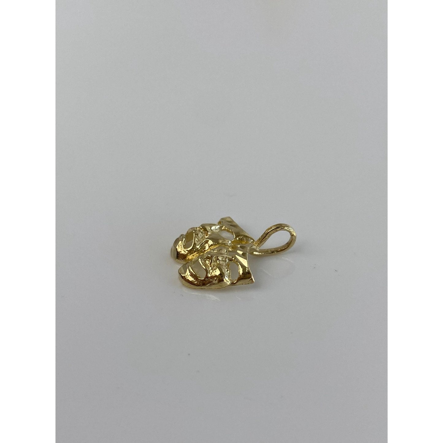 Vintage Solid 14k Yellow Gold Diamond Cut Comedy Tragedy Mask Charm