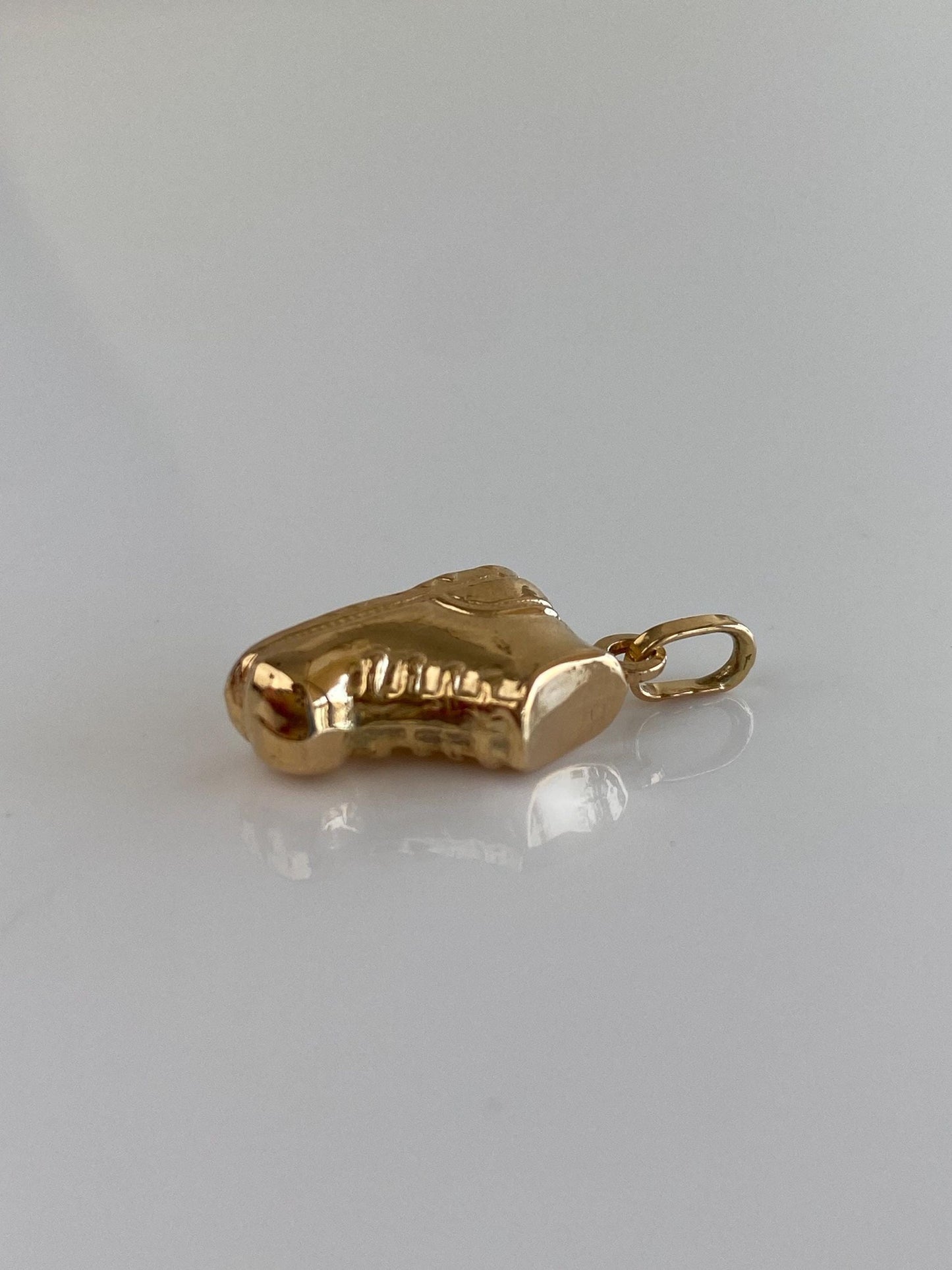 Vintage 18k Yellow Gold Sneaker Boot Charm