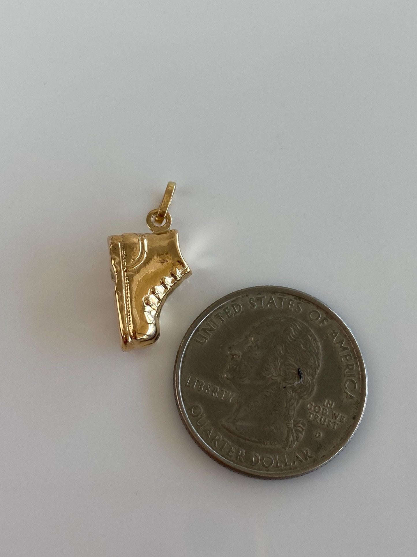 Vintage 18k Yellow Gold Sneaker Boot Charm