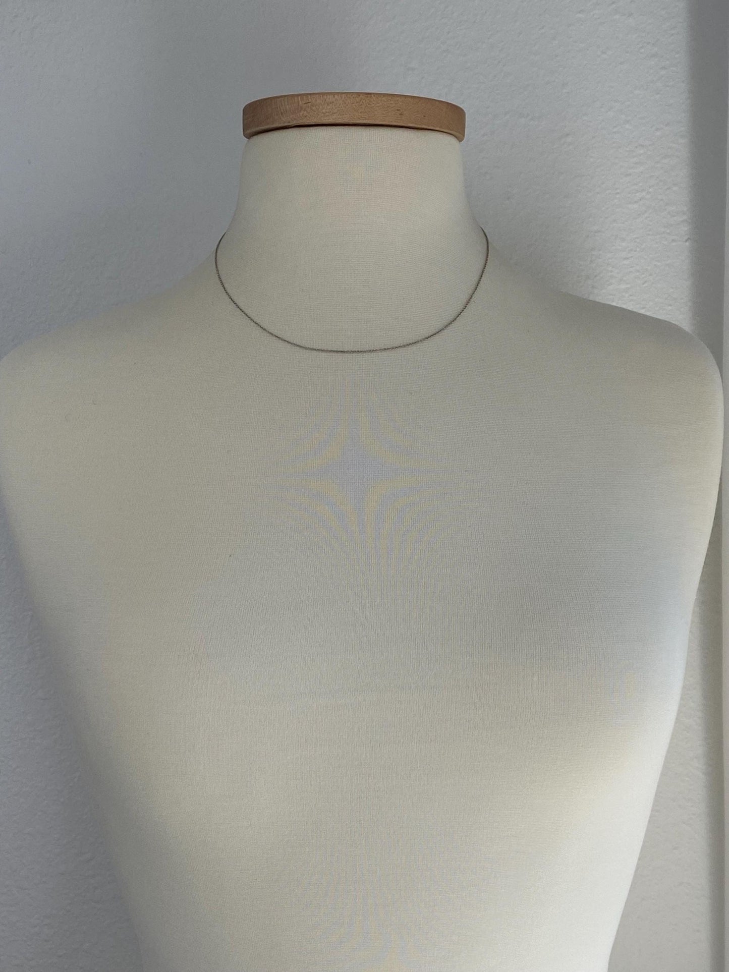 Solid 14k White Gold Tight Rolo Chain Necklace - 18 inches