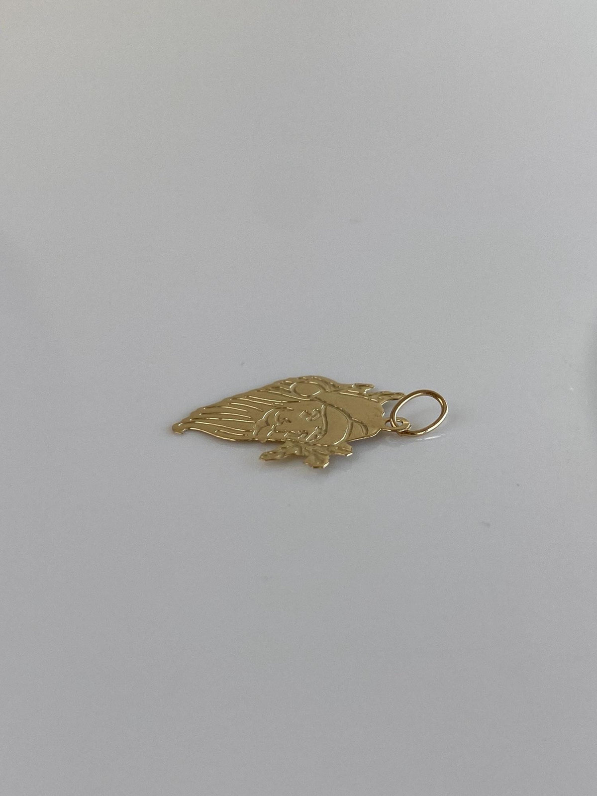 Vintage Solid 14k Yellow Gold Santa Charm