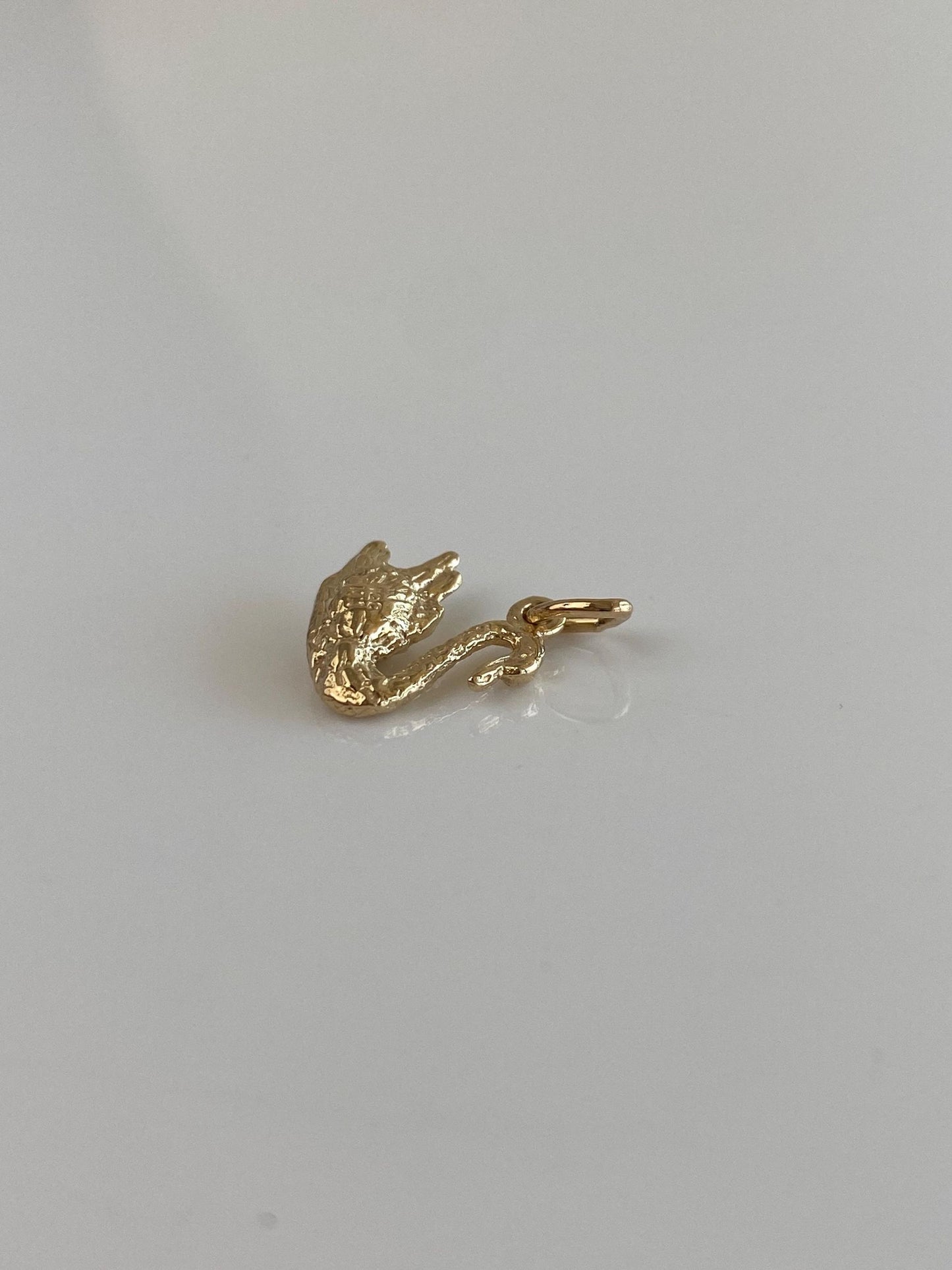 Vintage Solid 14k Yellow Gold Swan Stick Pin Conversion Charm