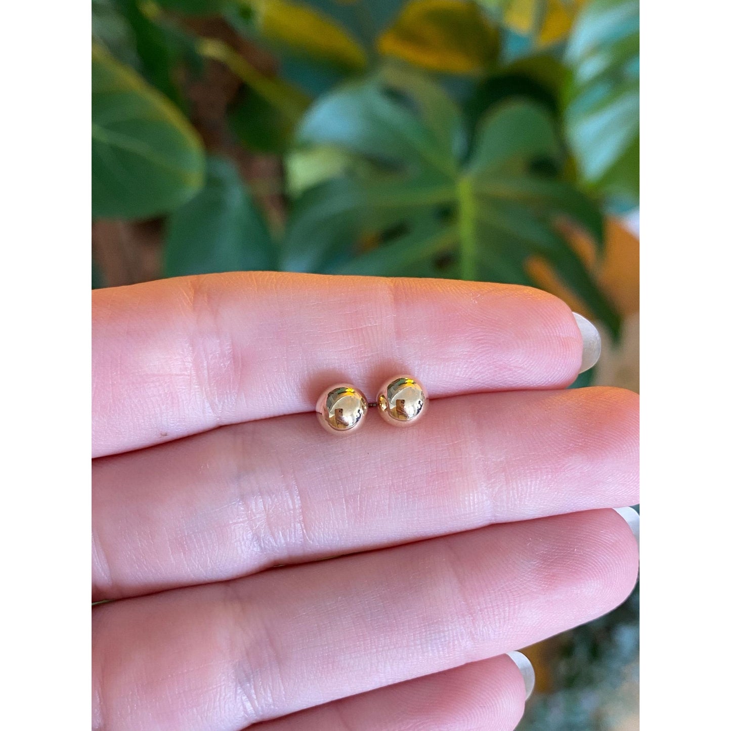 Vintage 10k Yellow Gold Ball Stud Earrings