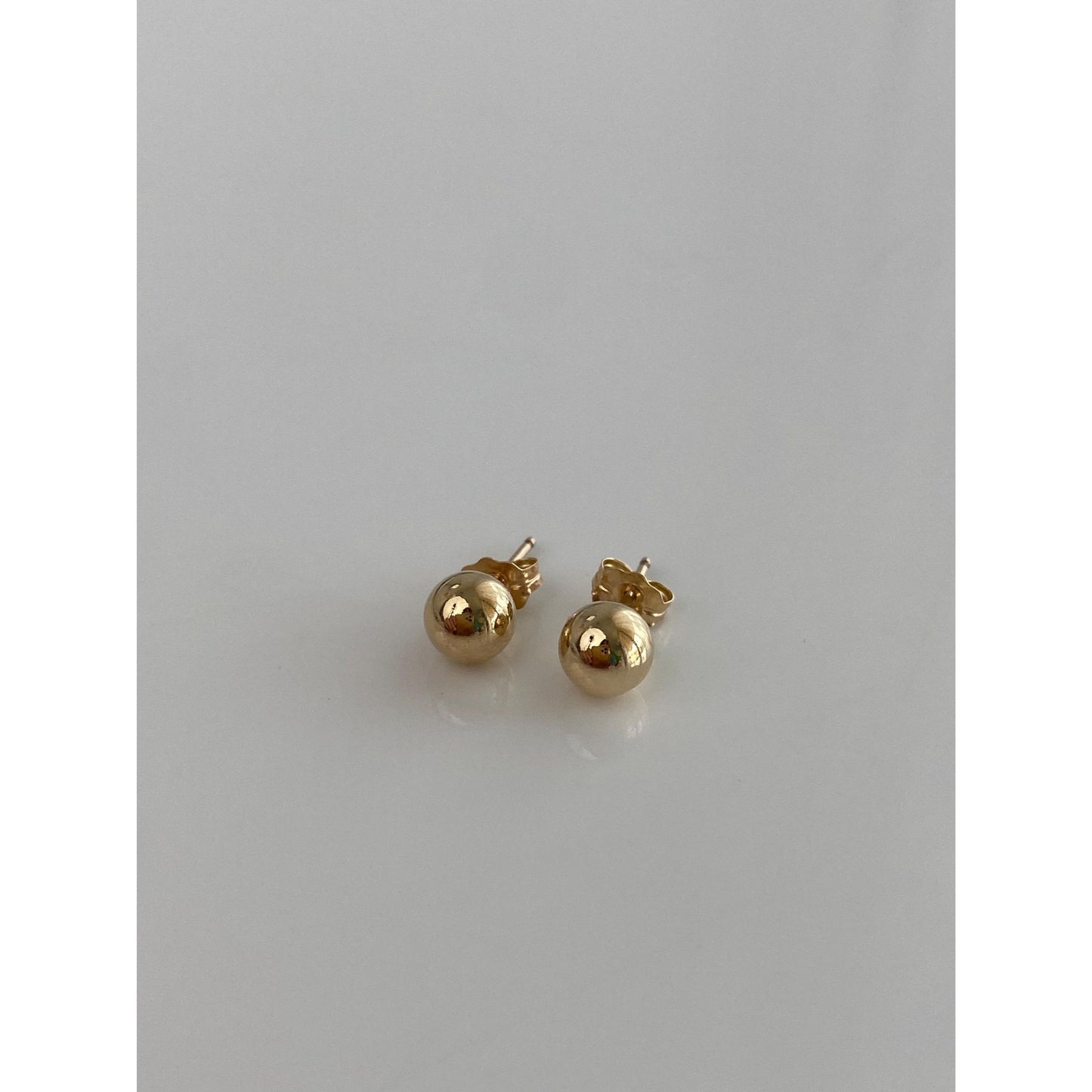 Vintage 10k Yellow Gold Ball Stud Earrings