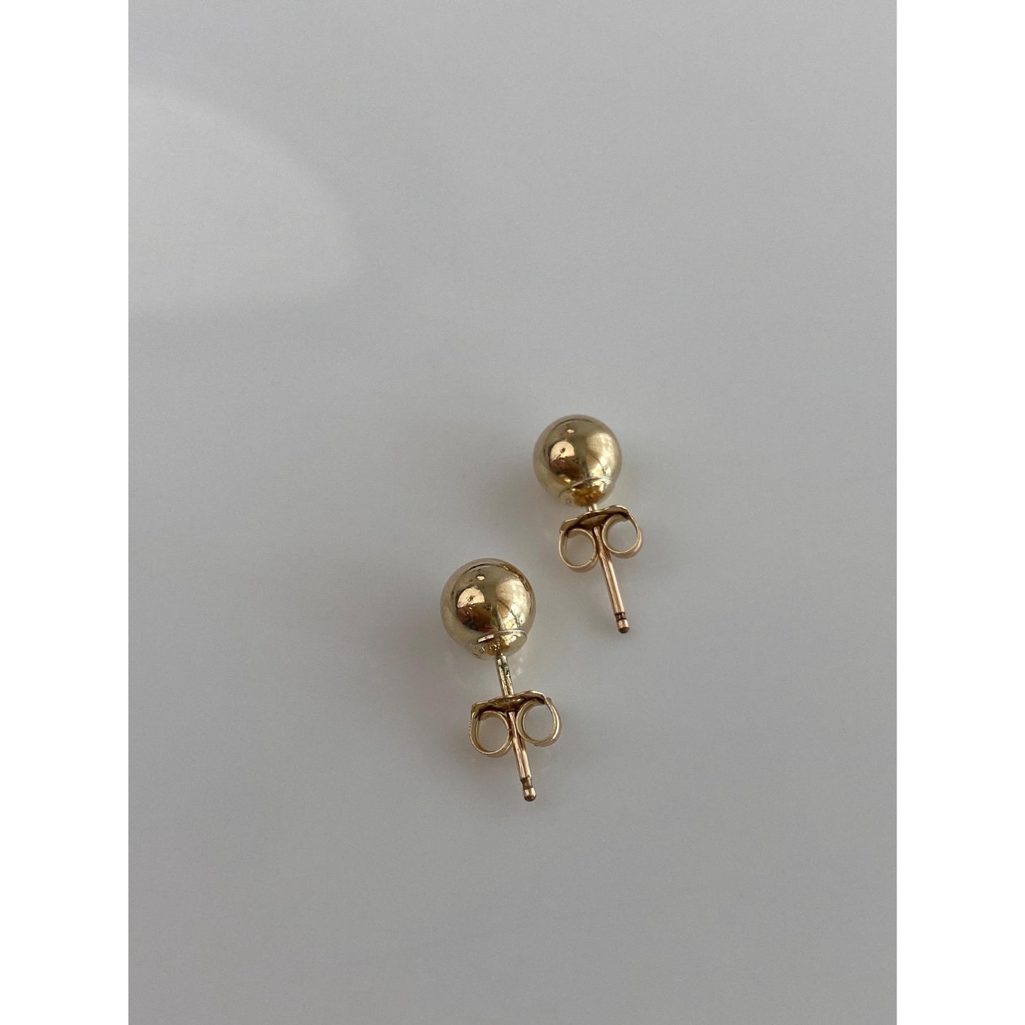 Vintage 10k Yellow Gold Ball Stud Earrings