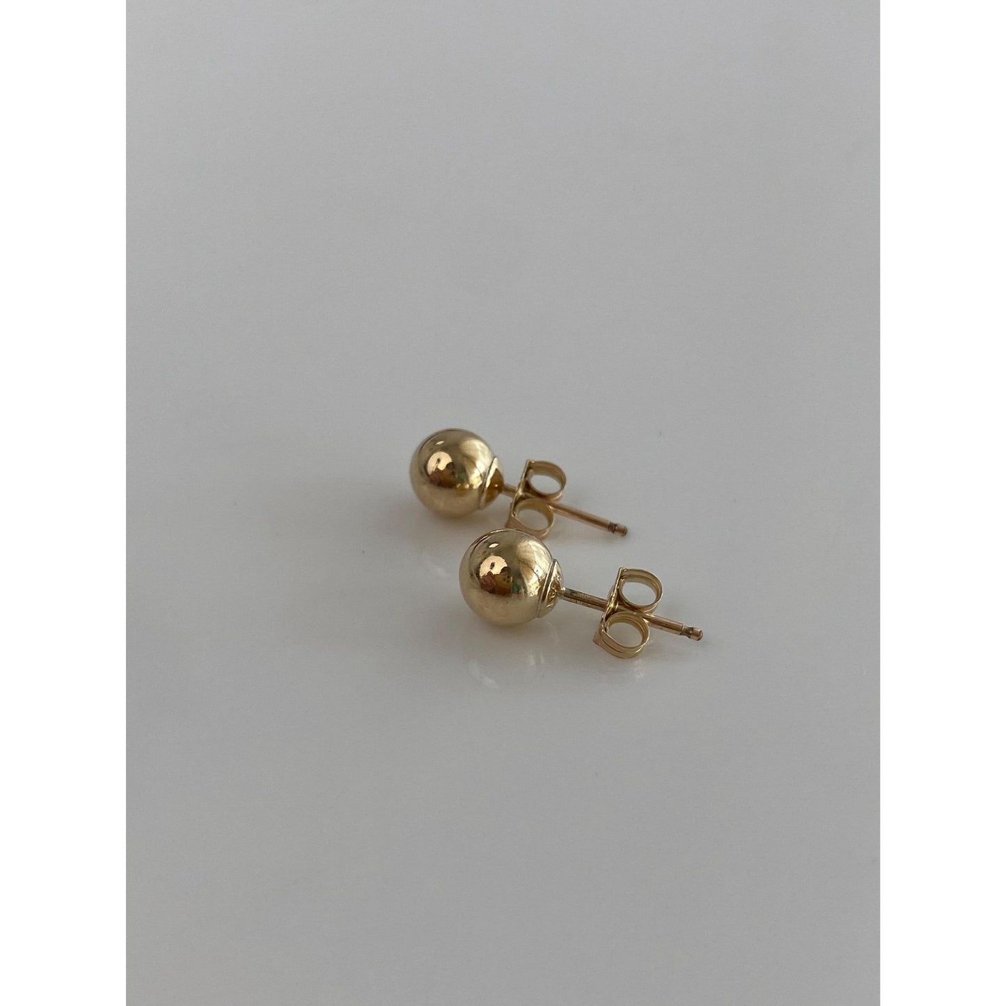 Vintage 10k Yellow Gold Ball Stud Earrings