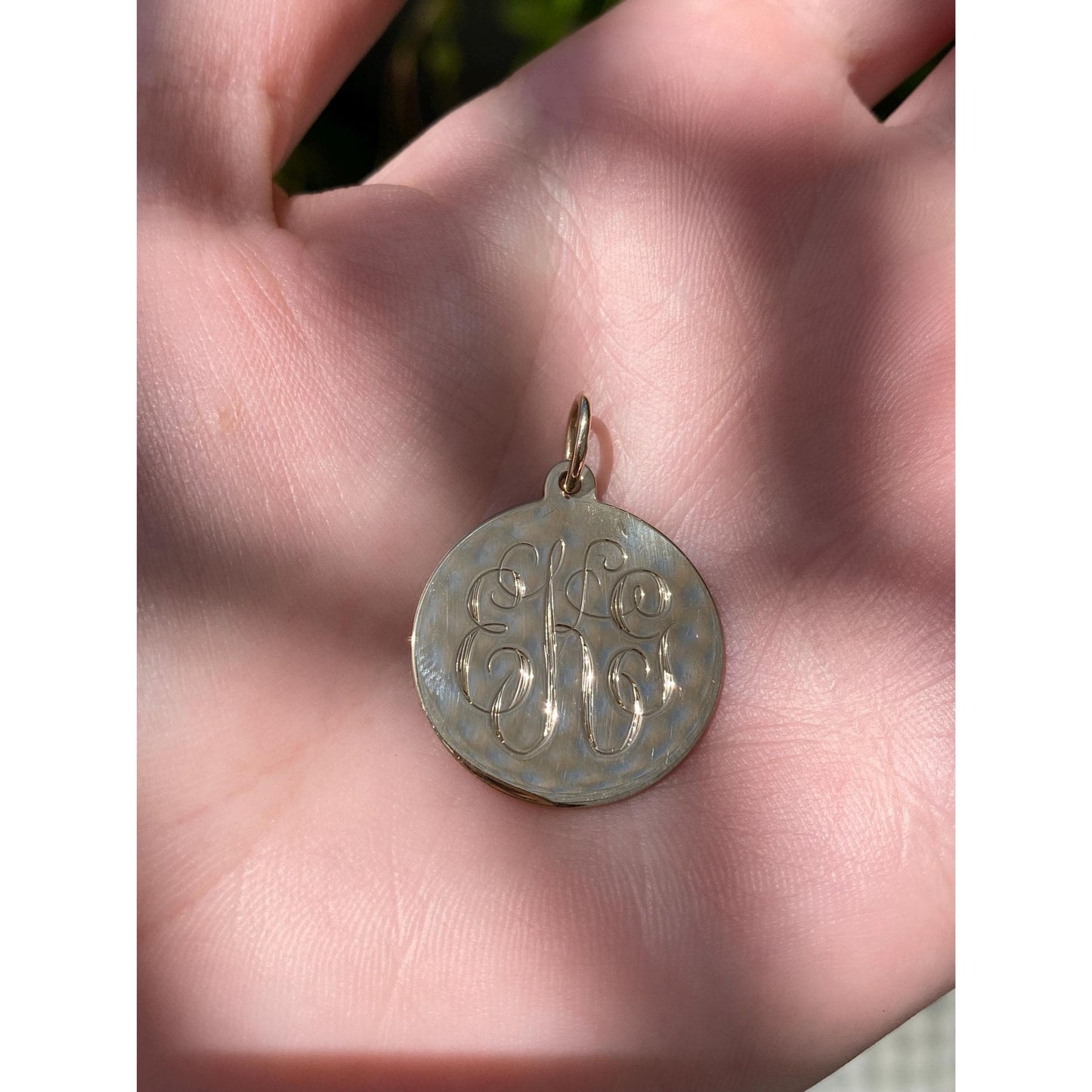 Solid 14k Yellow Gold Monogram Charm\