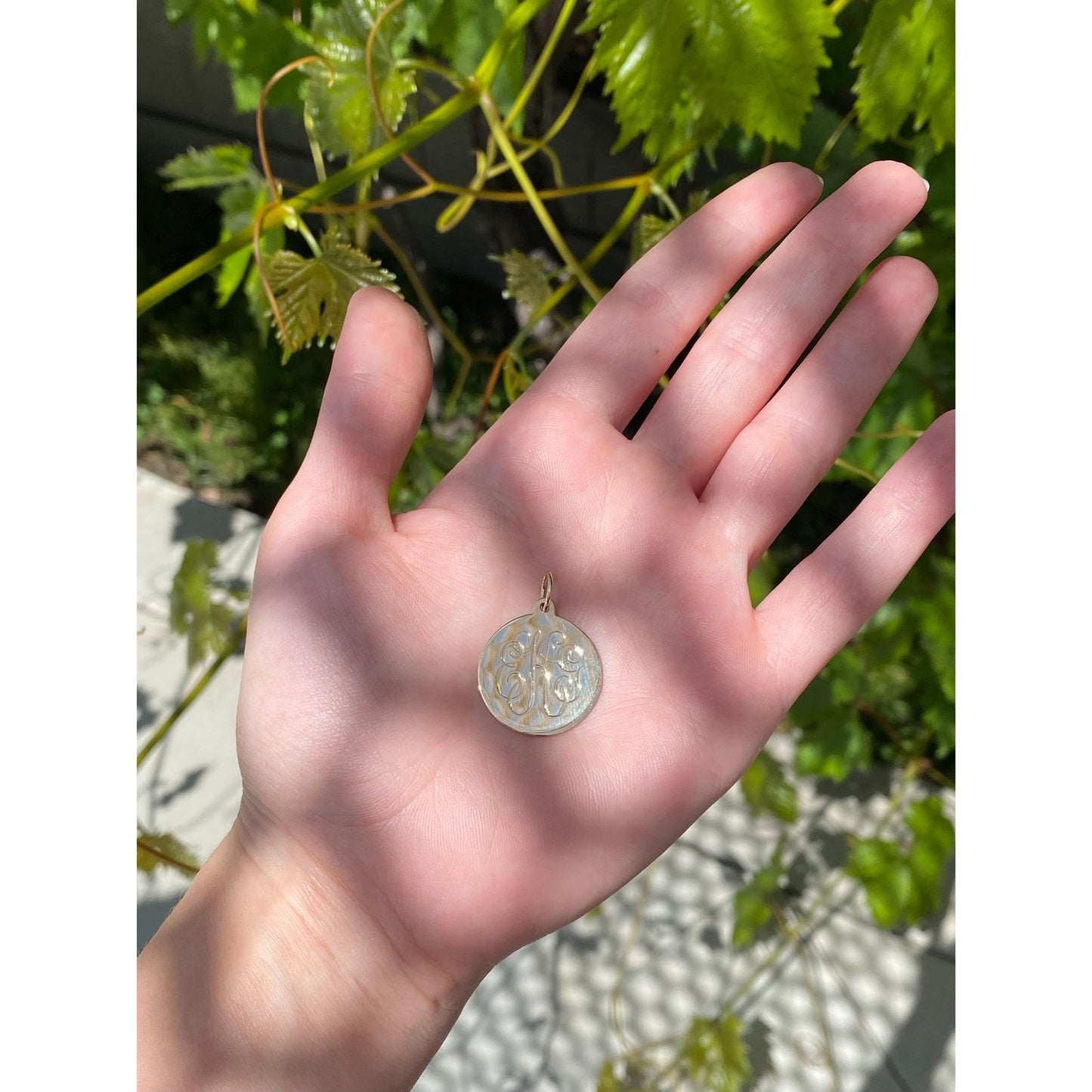 Solid 14k Yellow Gold Monogram Charm\