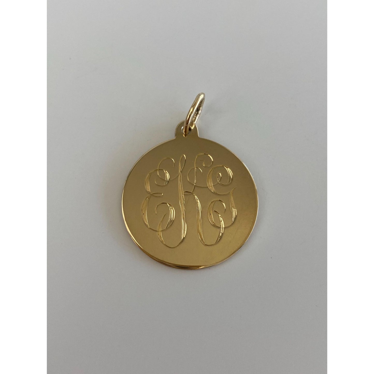 Solid 14k Yellow Gold Monogram Charm\
