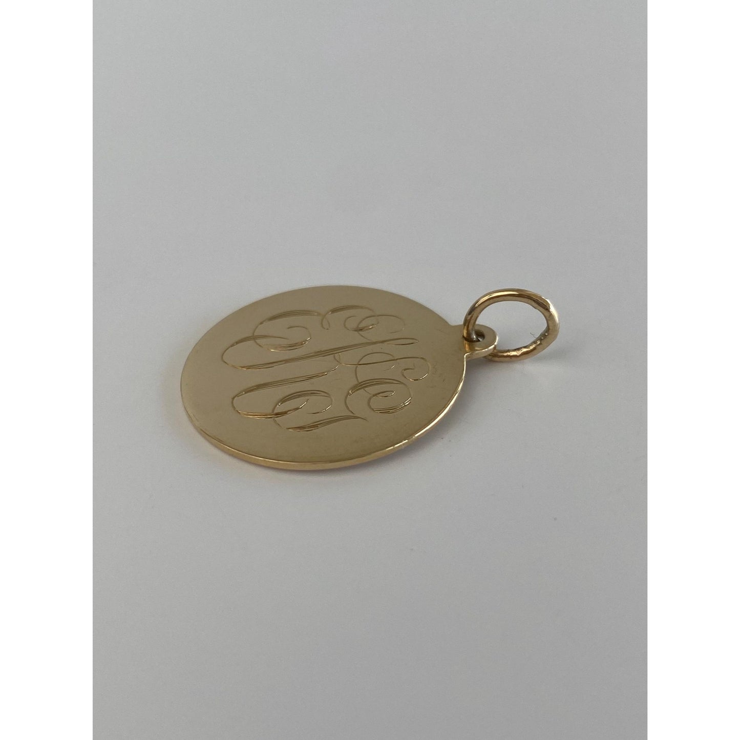 Solid 14k Yellow Gold Monogram Charm\