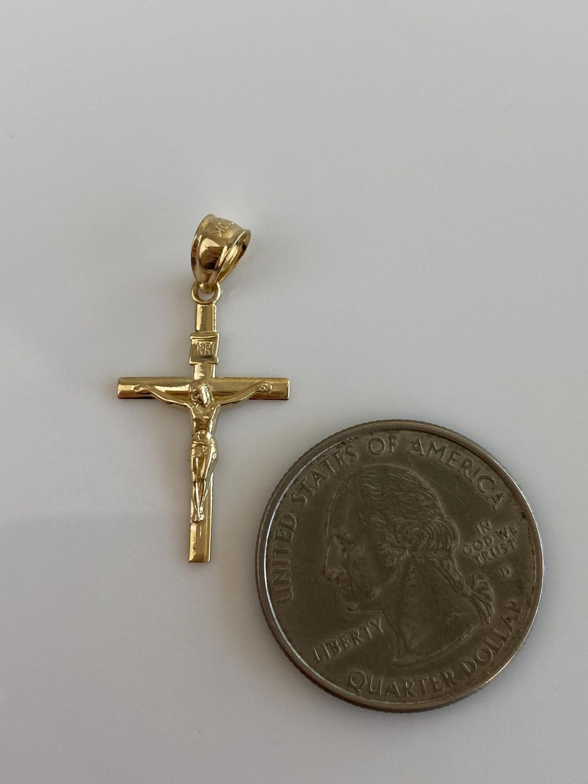 Vintage 10k Yellow Gold Crucifix Cross Charm
