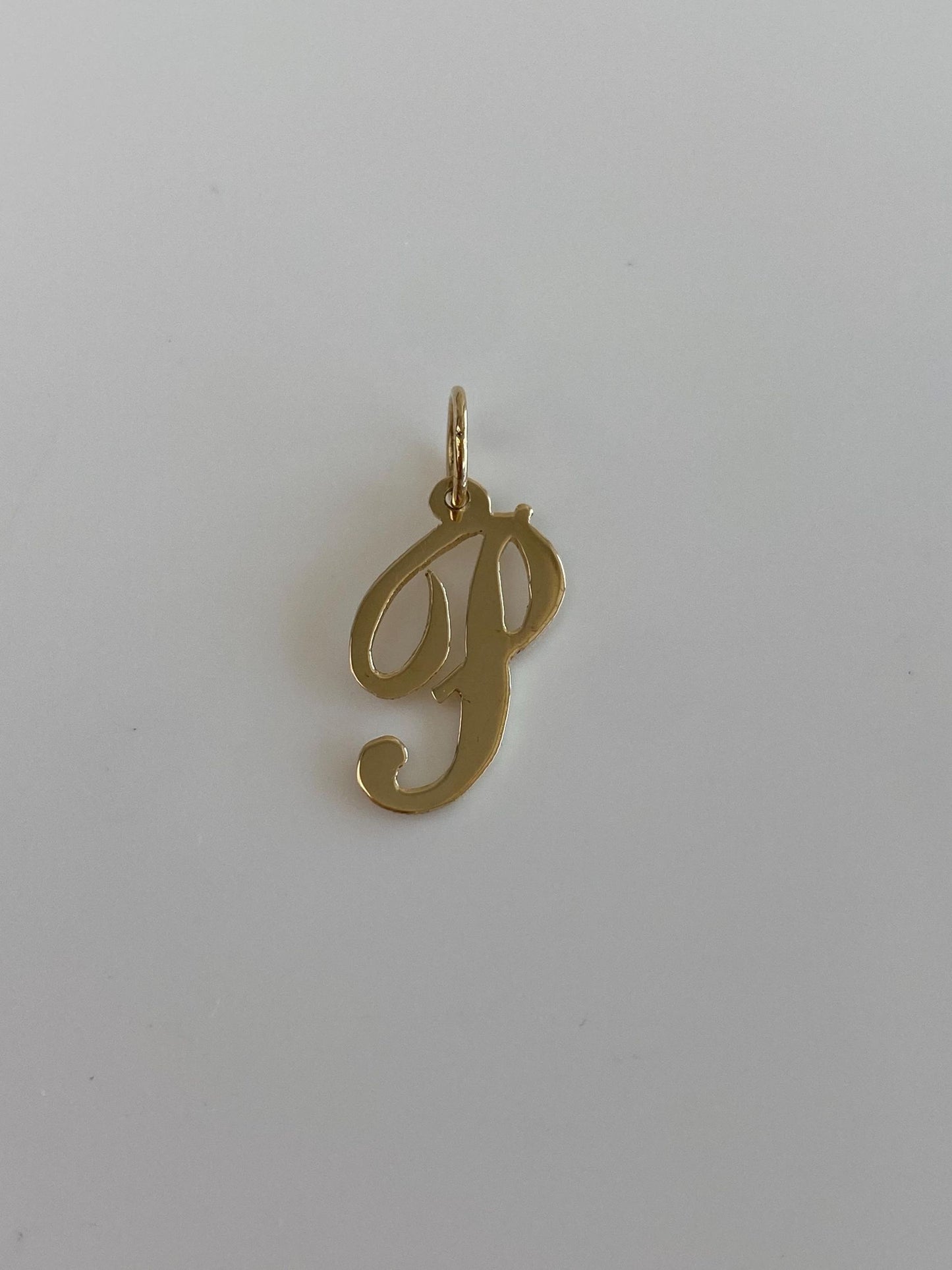 Vintage Solid 14k Yellow Gold Initial 'P' Charm