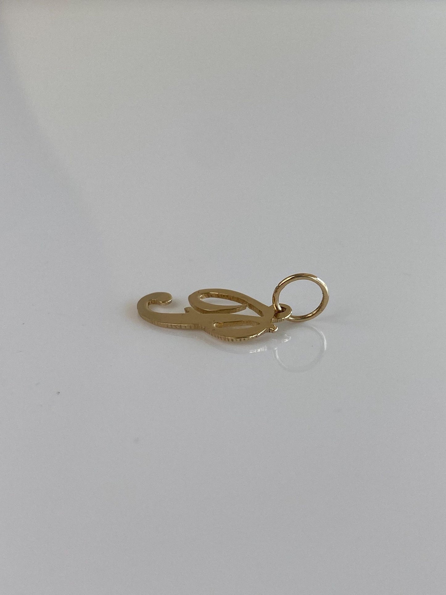 Vintage Solid 14k Yellow Gold Initial 'P' Charm