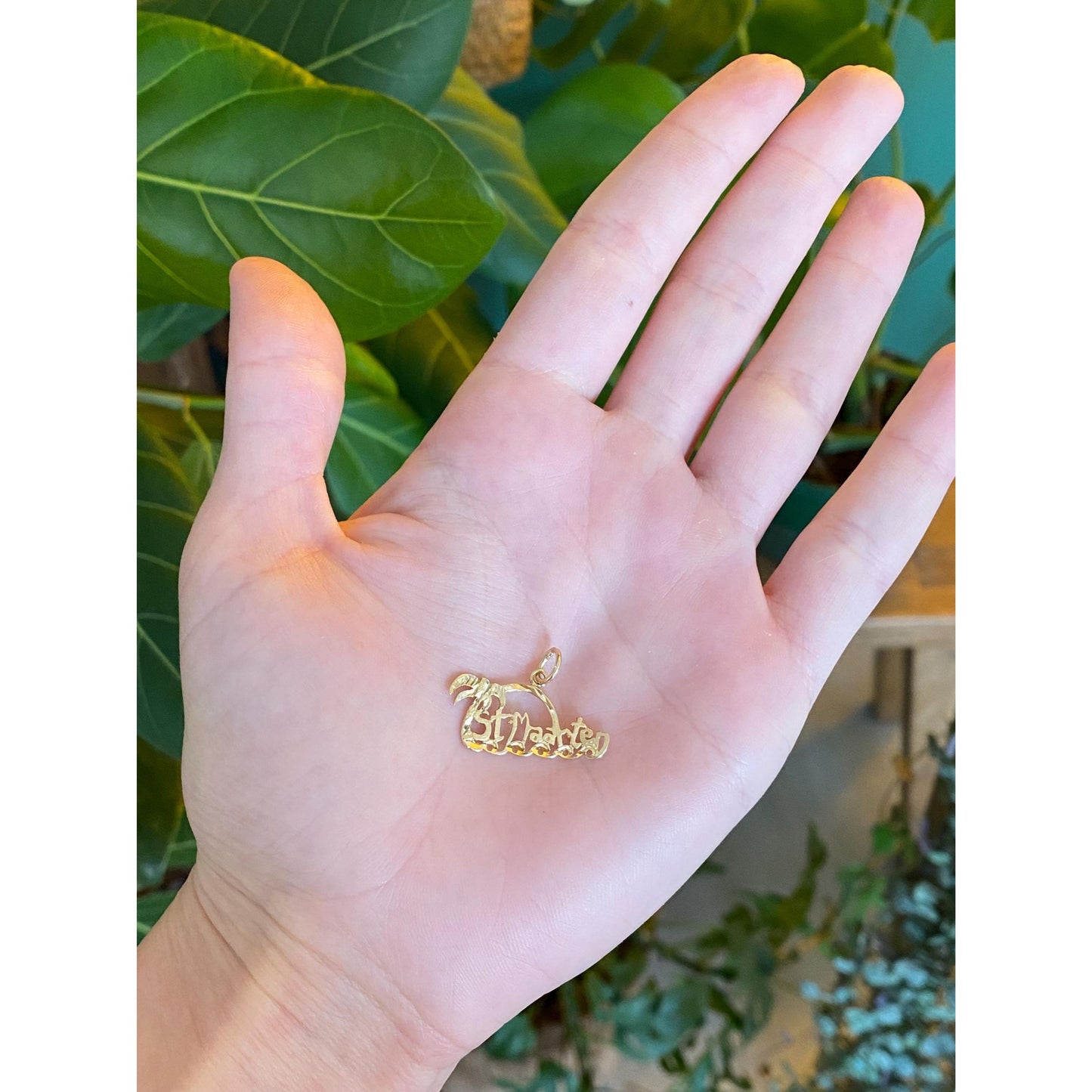 Vintage Solid 14k Yellow Gold St. Maarten Charm