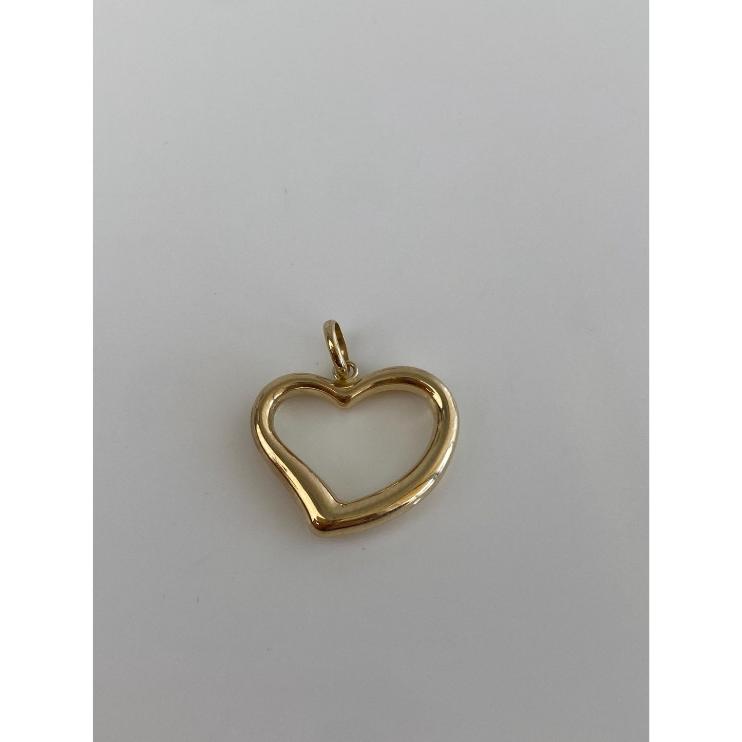 Vintage 14k Yellow Gold Open Heart Charm