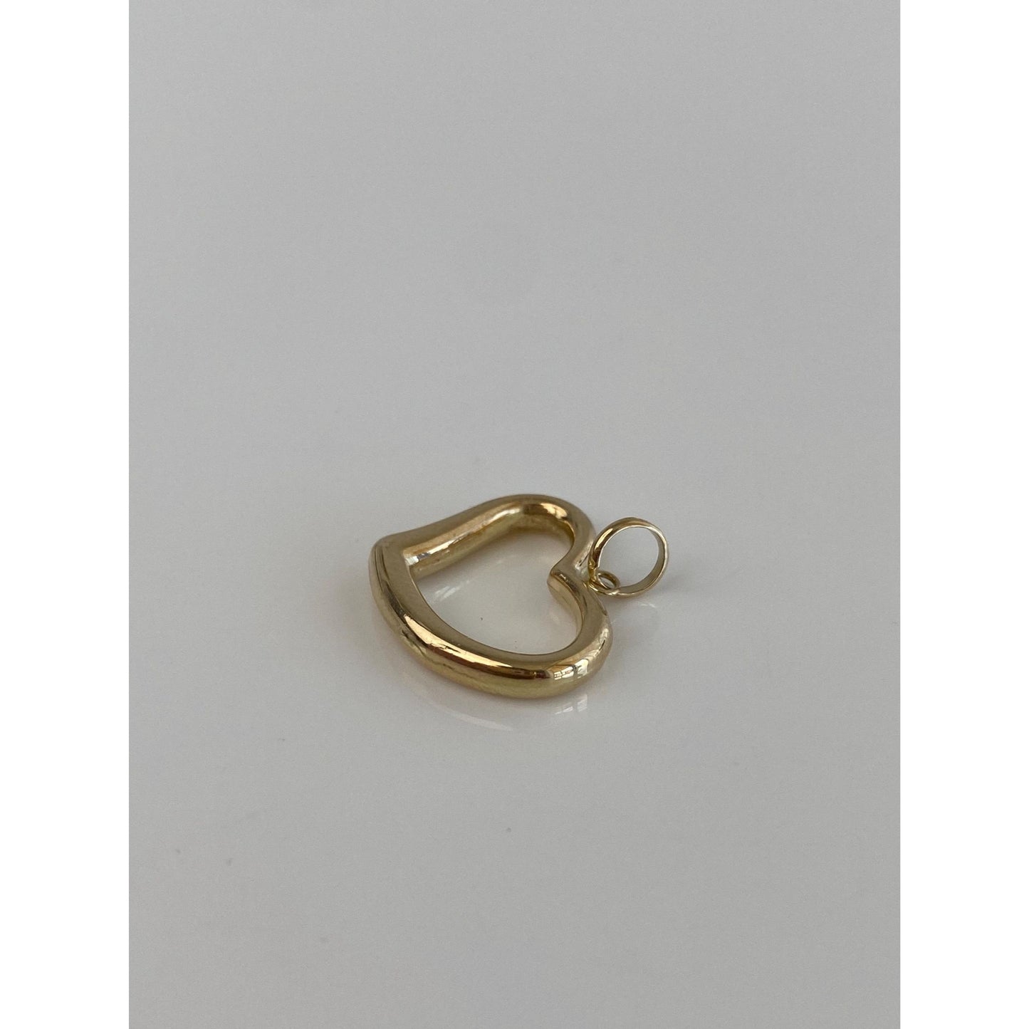 Vintage 14k Yellow Gold Open Heart Charm