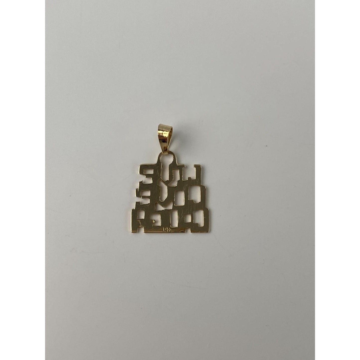 Vintage Solid 14k Yellow Gold Live Laugh Love Charm