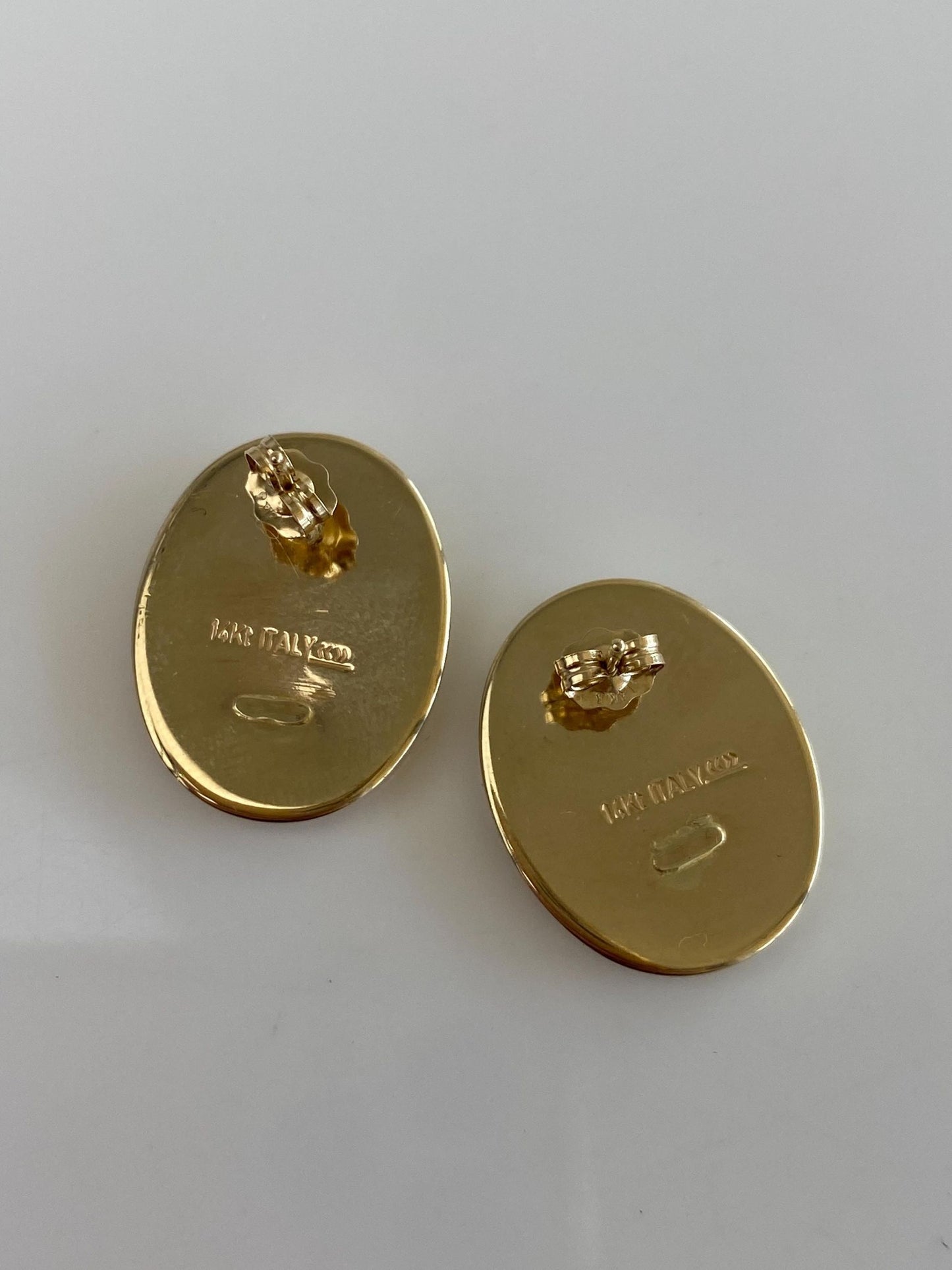 Vintage 14k Yellow Gold Cameo Drop Earrings