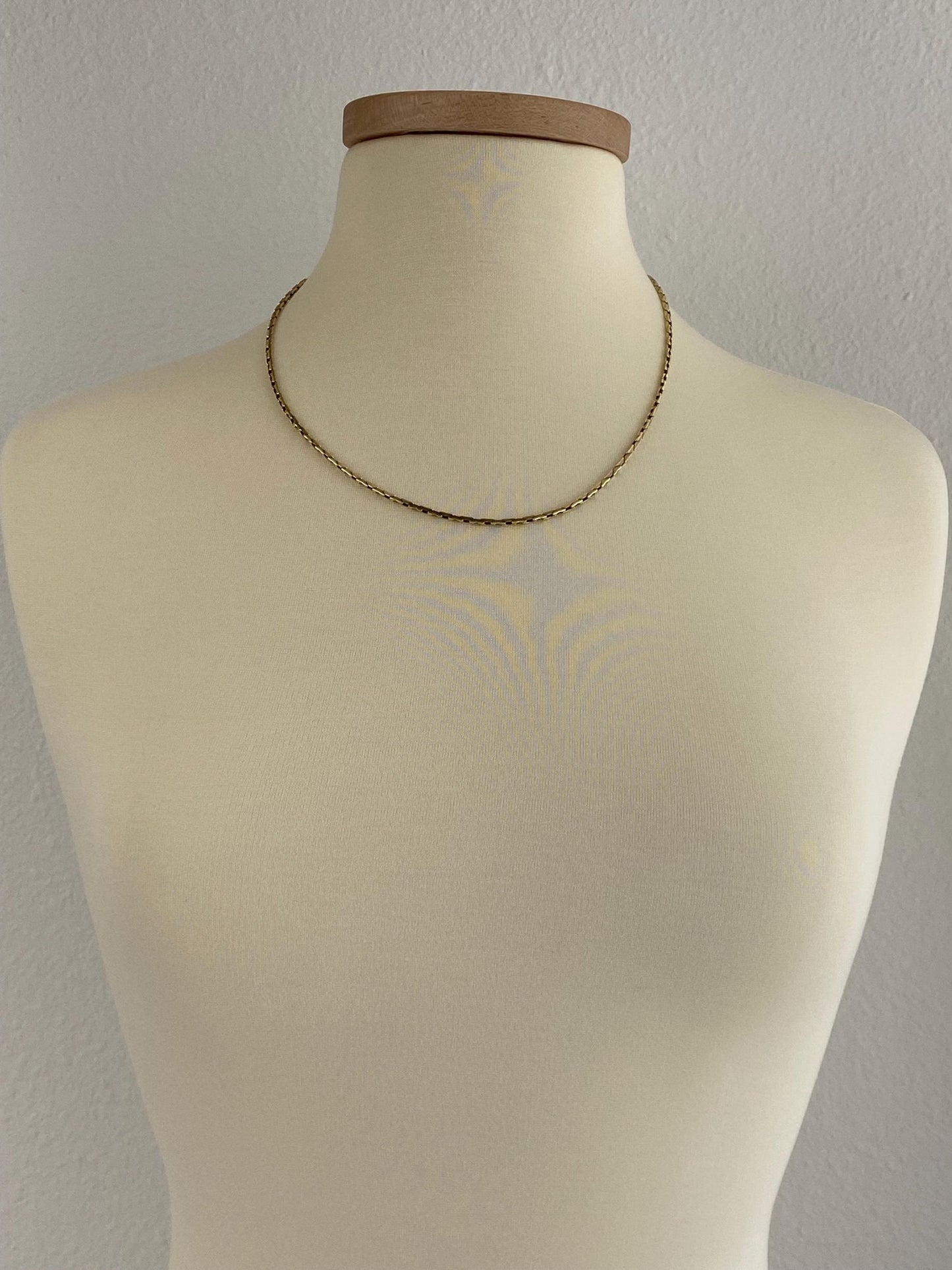 Vintage Solid 14k Yellow Gold Chunky Triangle Link Chain Necklace - 21.25 inches