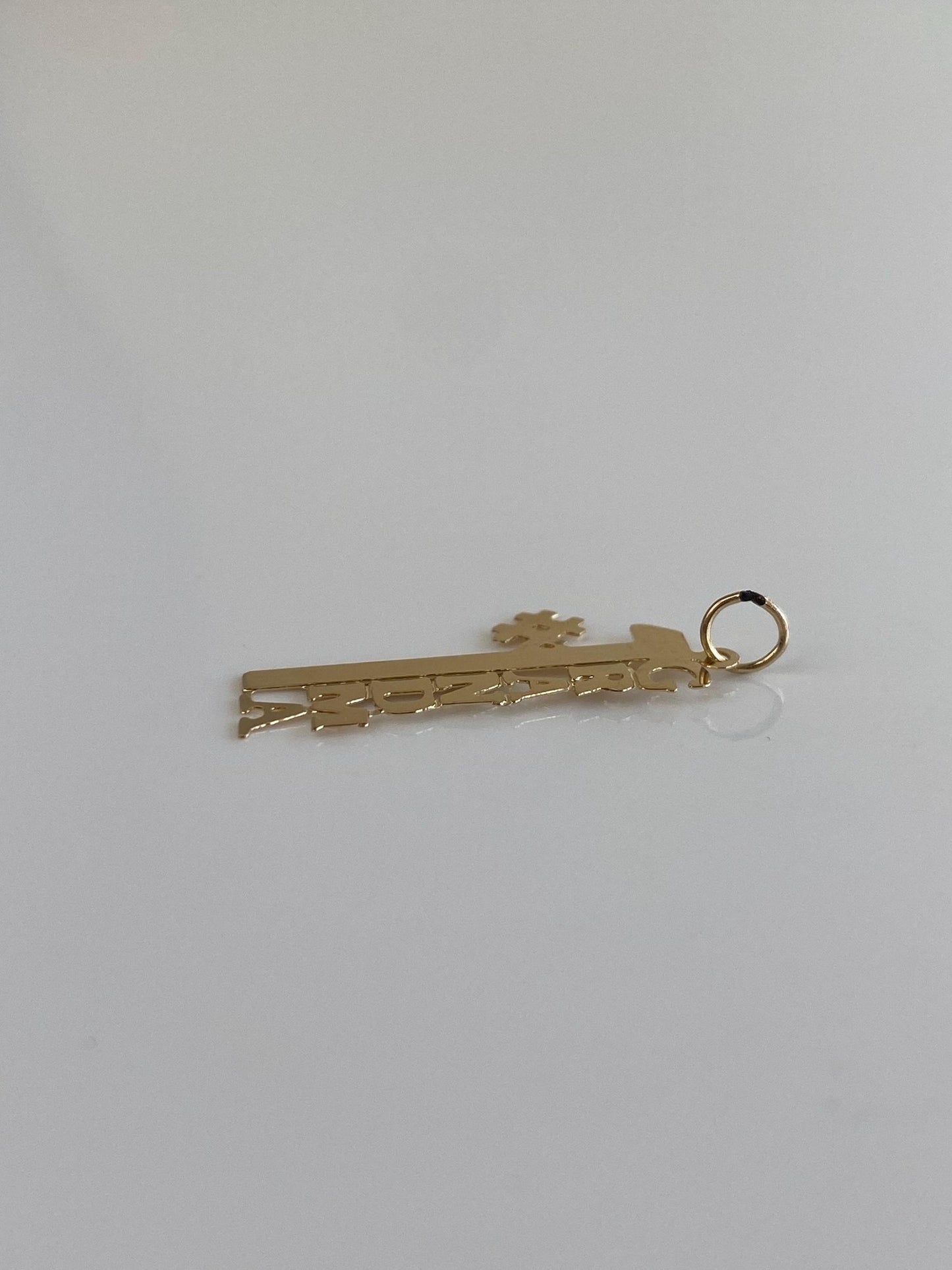 Vintage Solid 14k Yellow Gold #1 Grandma Charm