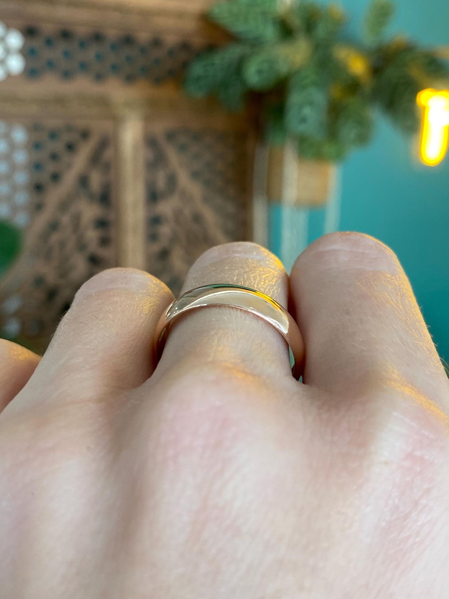 Vintage Solid 14k Rose Gold Ring Band - Size 9