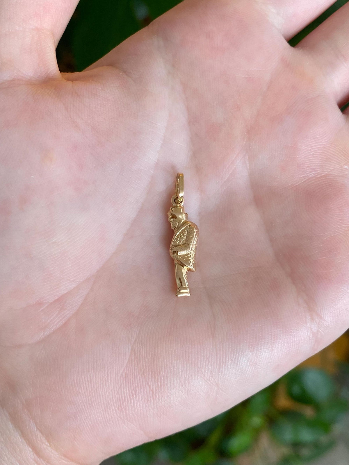 Vintage 18k Yellow Gold Man Charm