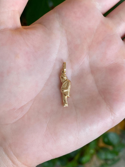Vintage 18k Yellow Gold Man Charm