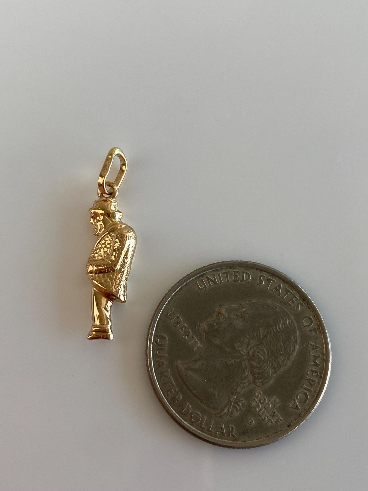 Vintage 18k Yellow Gold Man Charm