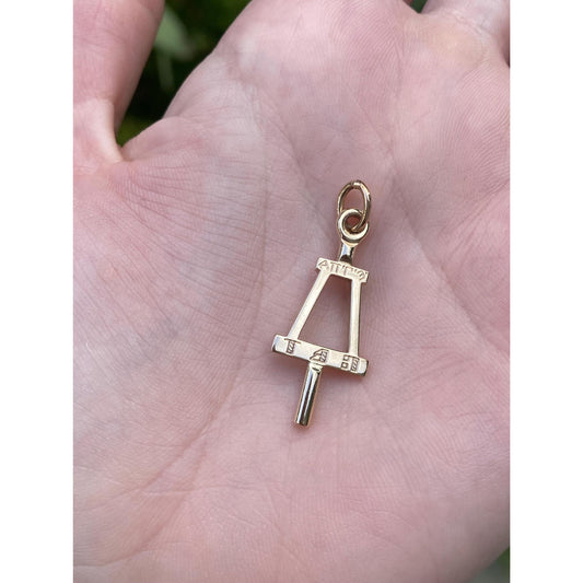 Vintage Solid 10k Yellow Gold 1950 Key Charm