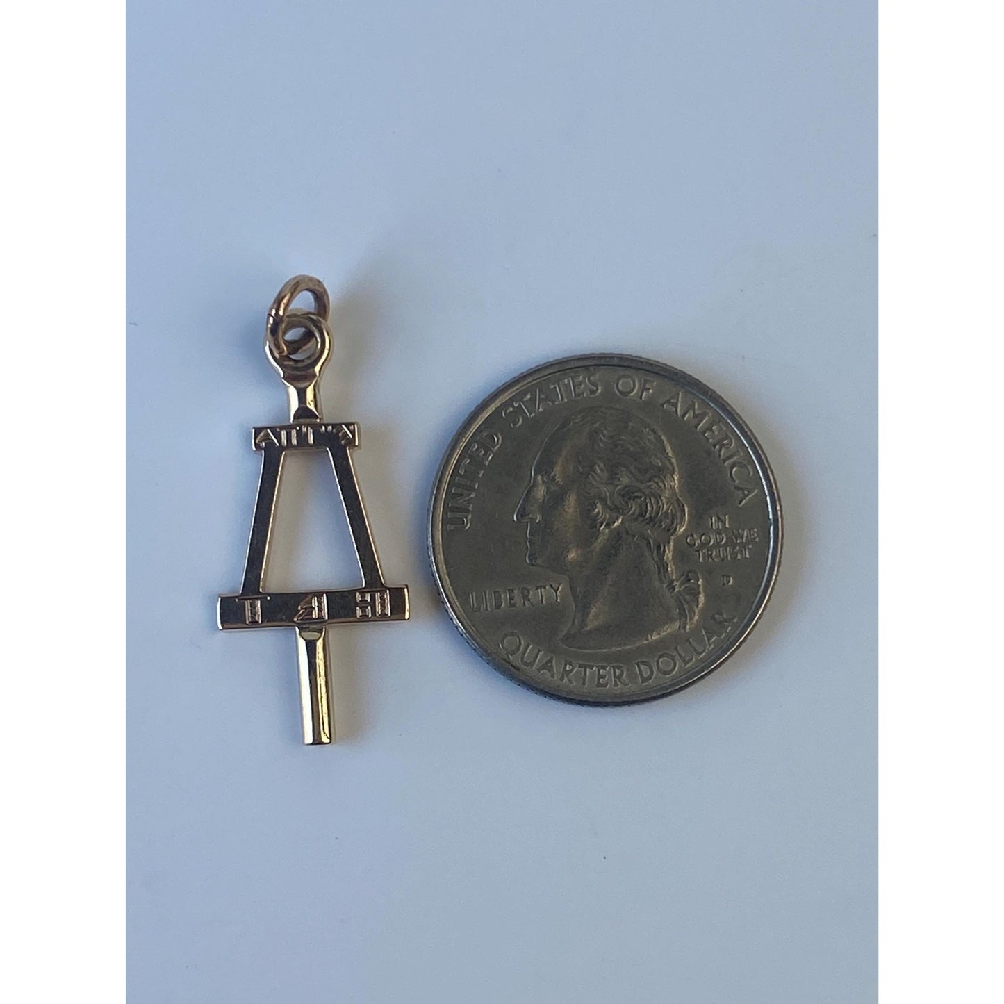 Vintage Solid 10k Yellow Gold 1950 Key Charm