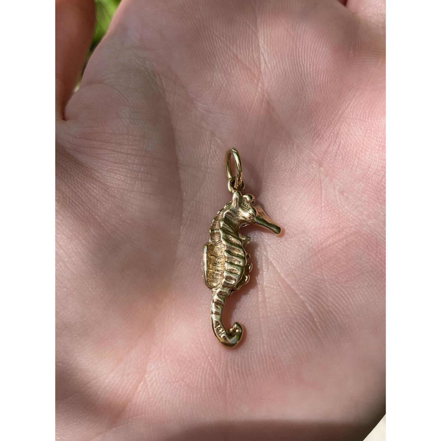 Vintage Solid 10k Yellow Gold Seahorse Charm