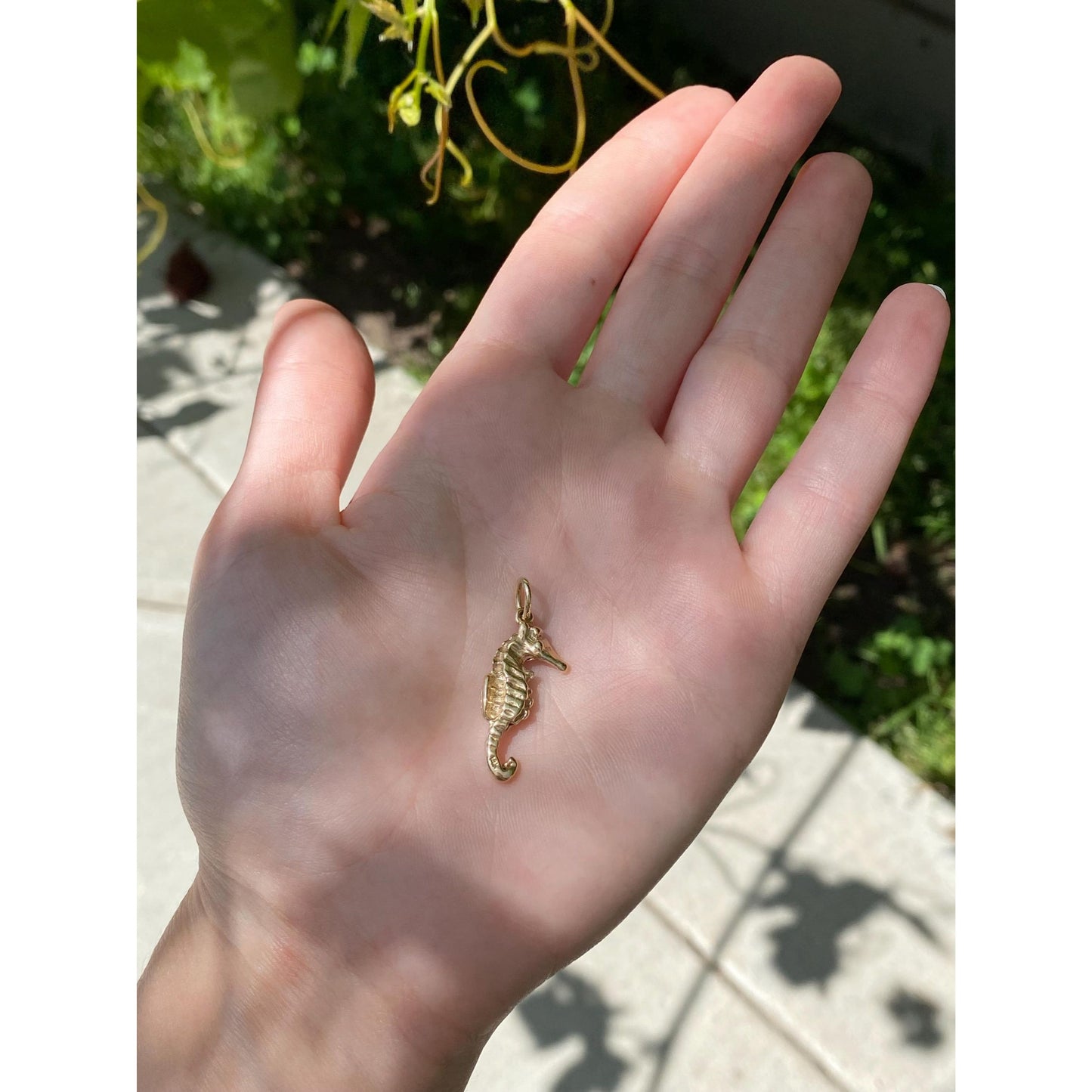 Vintage Solid 10k Yellow Gold Seahorse Charm